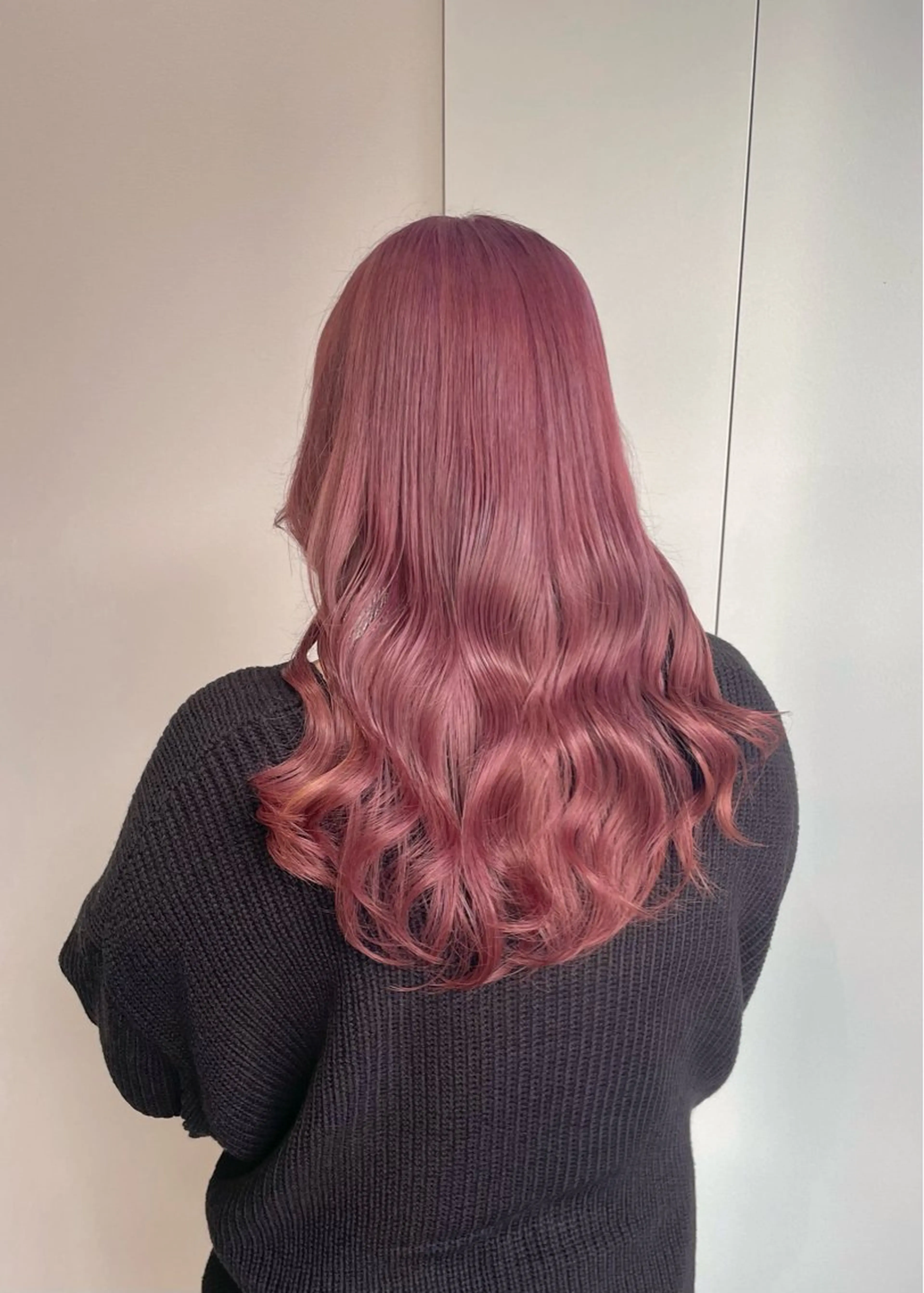 ロング カラー カシス ピンクカラー ヘアカラー トリートメント 💝ブリーチ ショート/れい💝のヘアスタイル