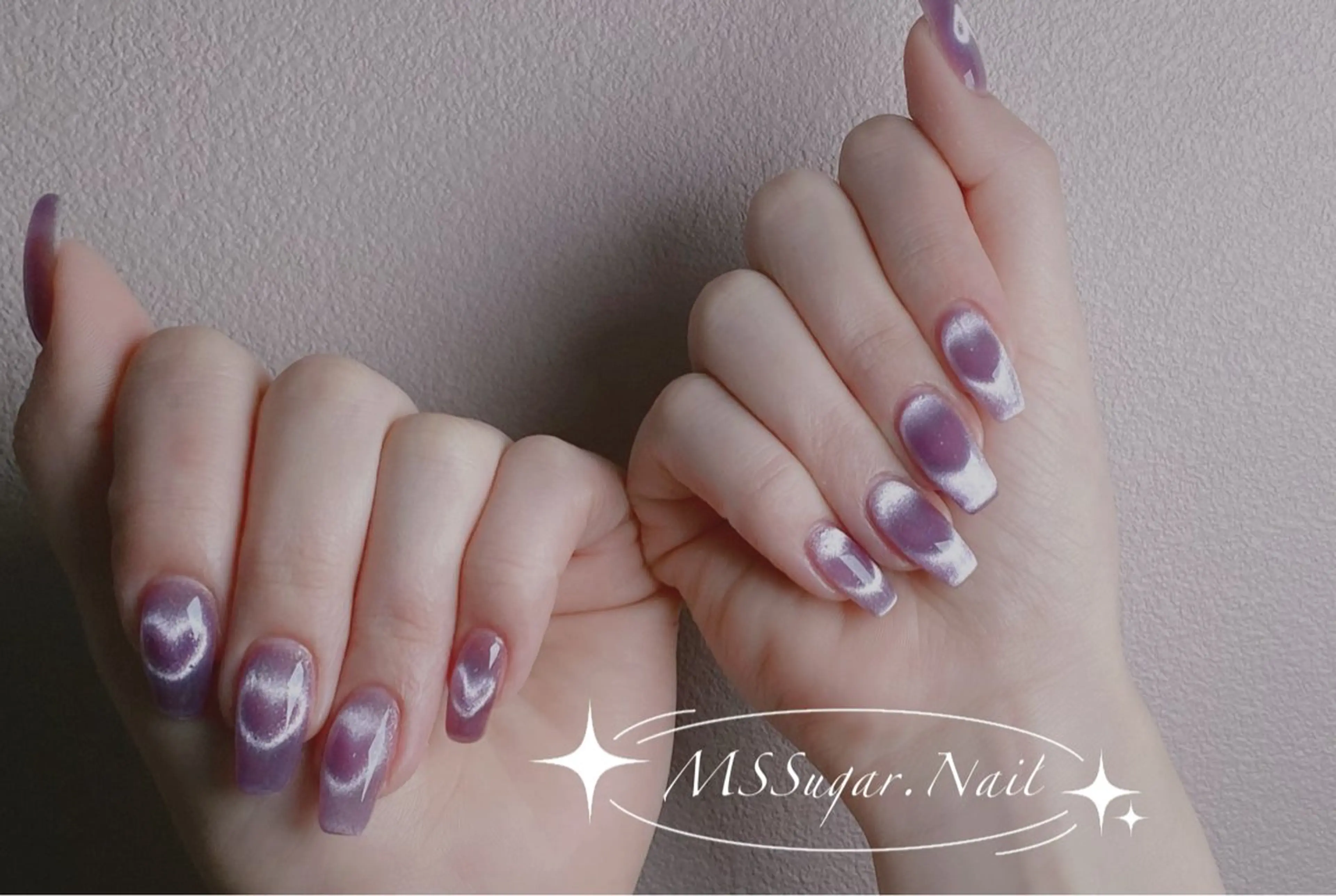 ネイル ロングネイル マグネットネイル スカルプネイル ネイルチップ ワンホンネイル MSSugar Nailのネイルデザイン