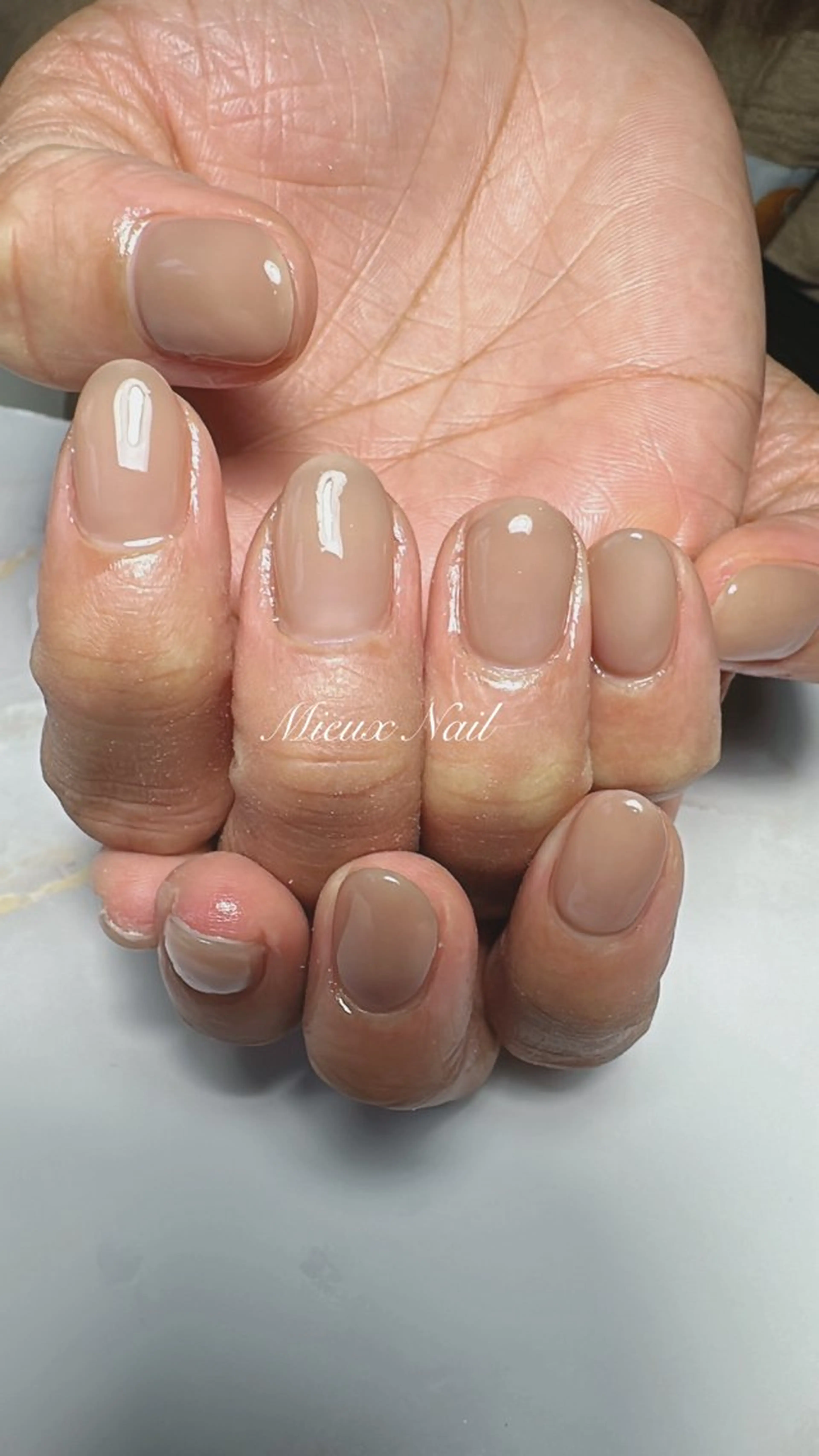 ネイル ブルー ジェルネイル パラジェル ハンドネイル 市川 麻衣子のネイルデザイン