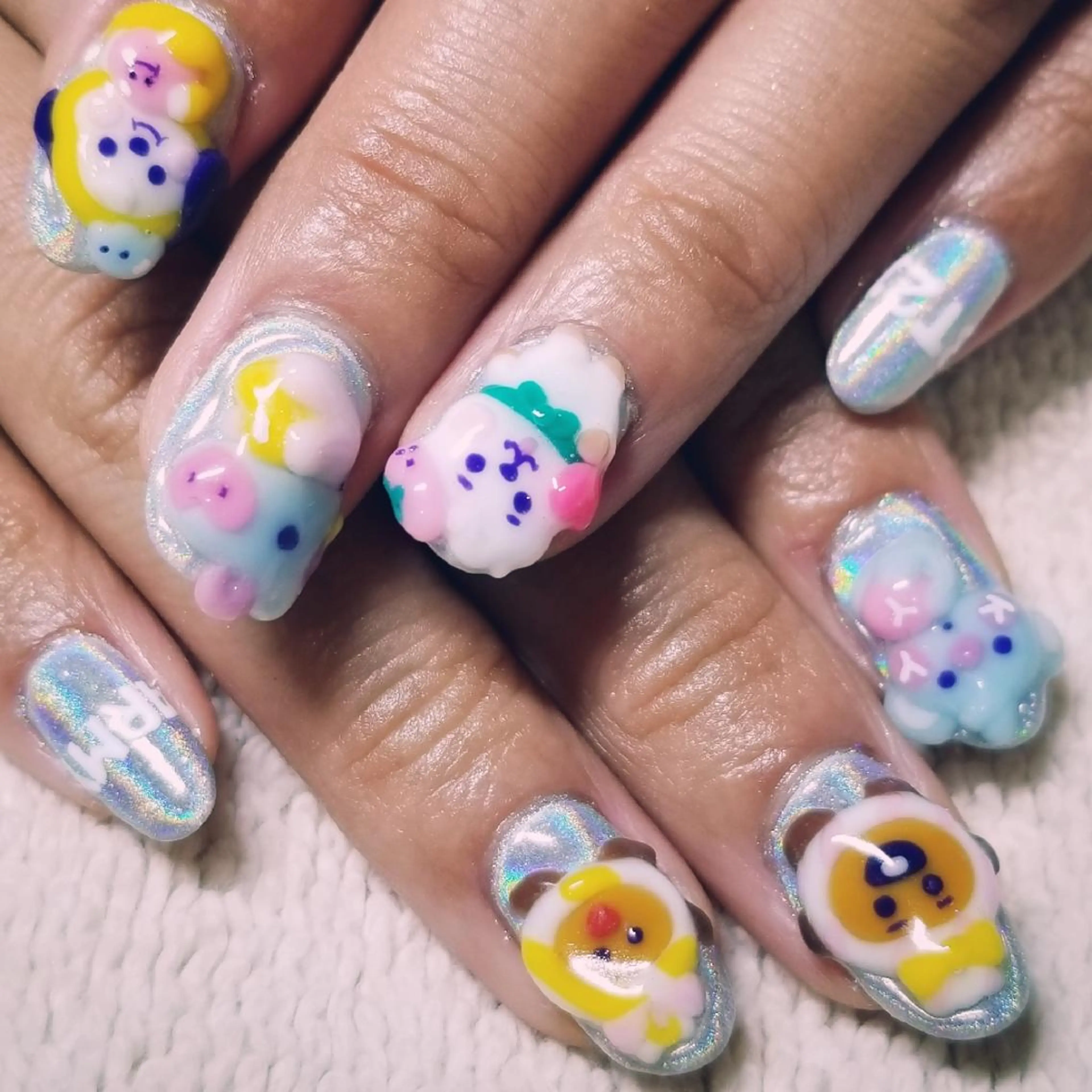 ネイル ホワイト ハンドネイル よしだ ひろきのネイルデザイン