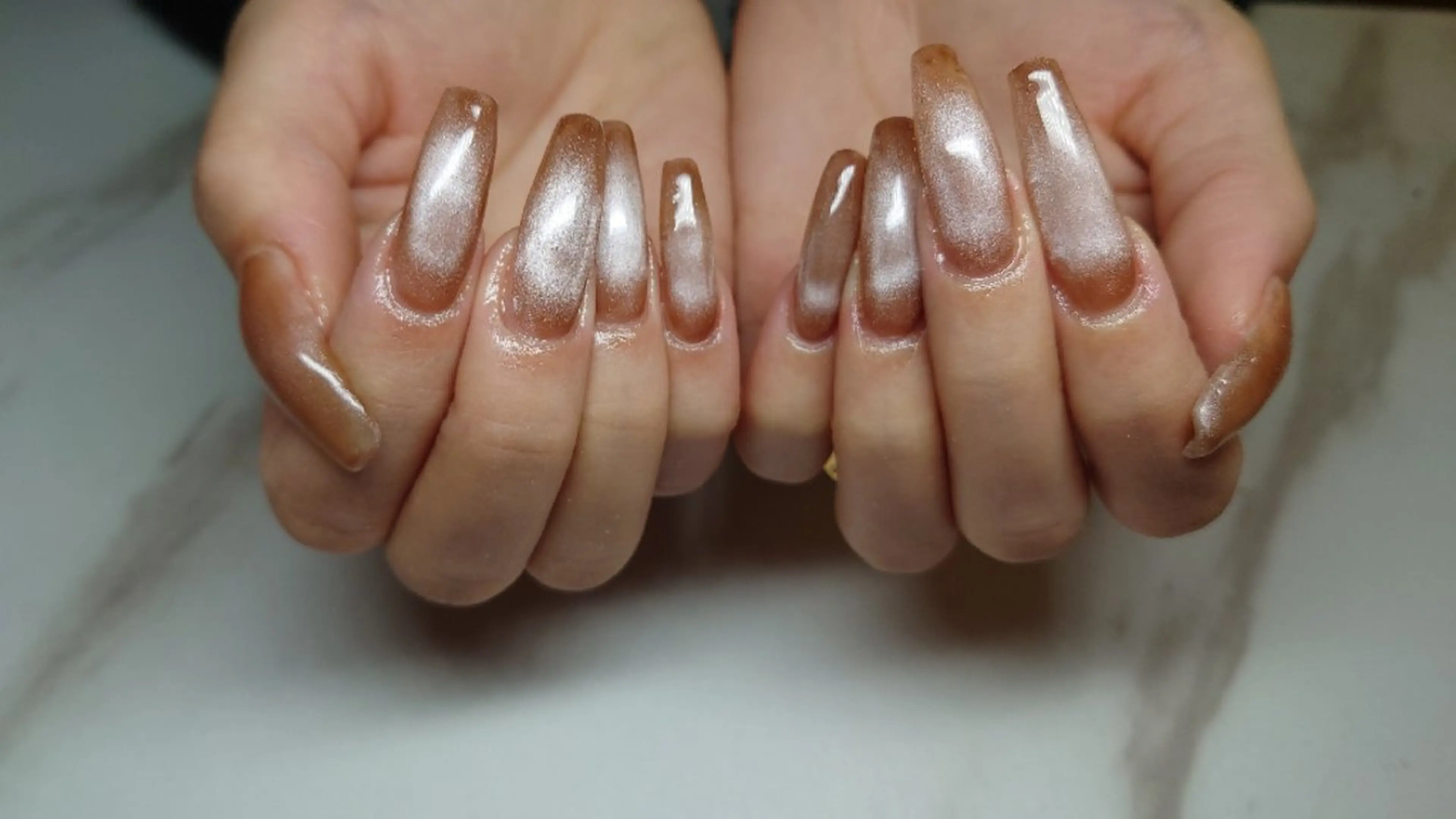 ネイル ブラウン ワンカラーネイル Nailsalon AMAのネイルデザイン