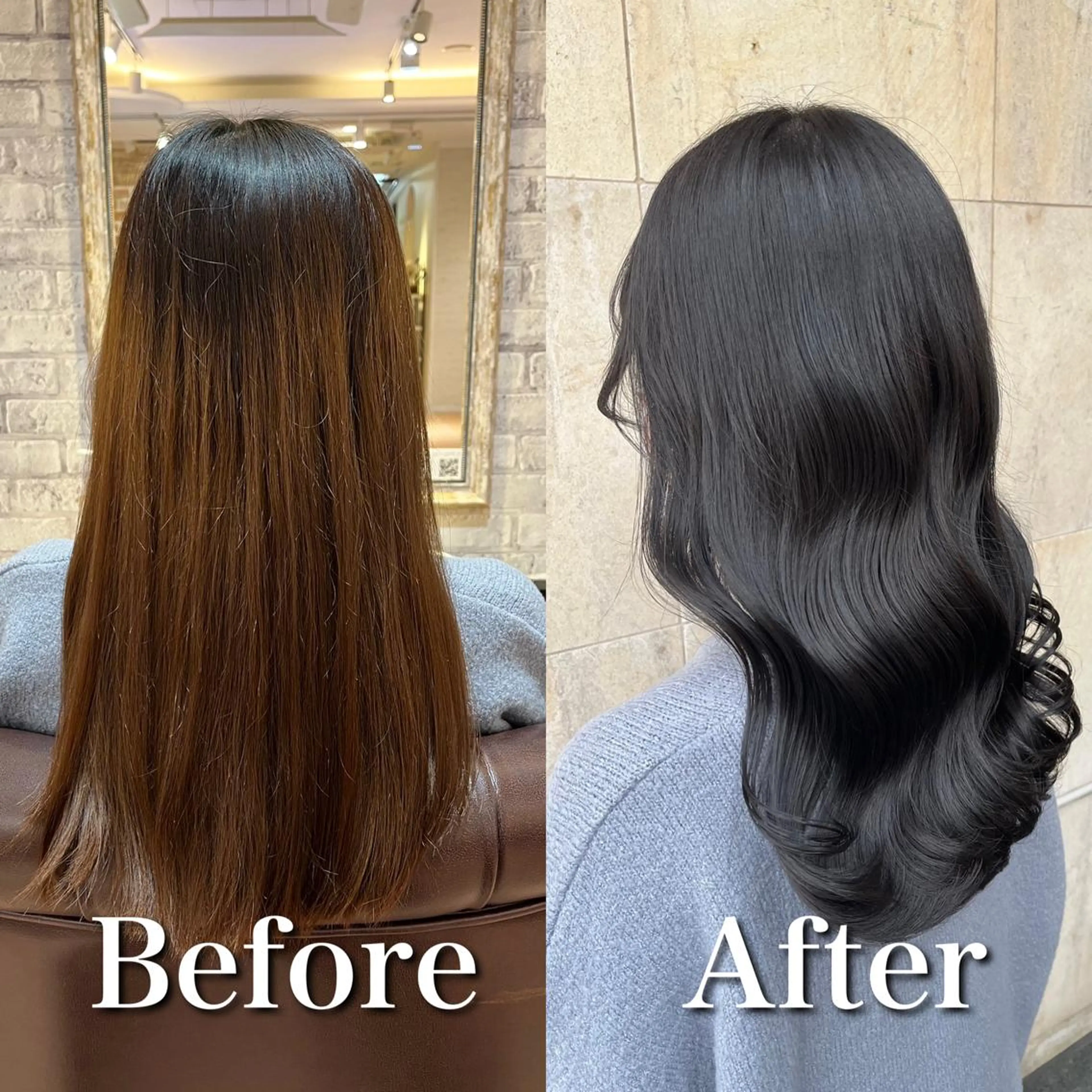 セミロング カラー ブリーチ ダブルカラー ハイライトカラー ブリーチなしカラー ハイライト カット ヘアカラー トリートメント ブリーチなし✨艶髪 カラー𓃲YAGIのヘアスタイル