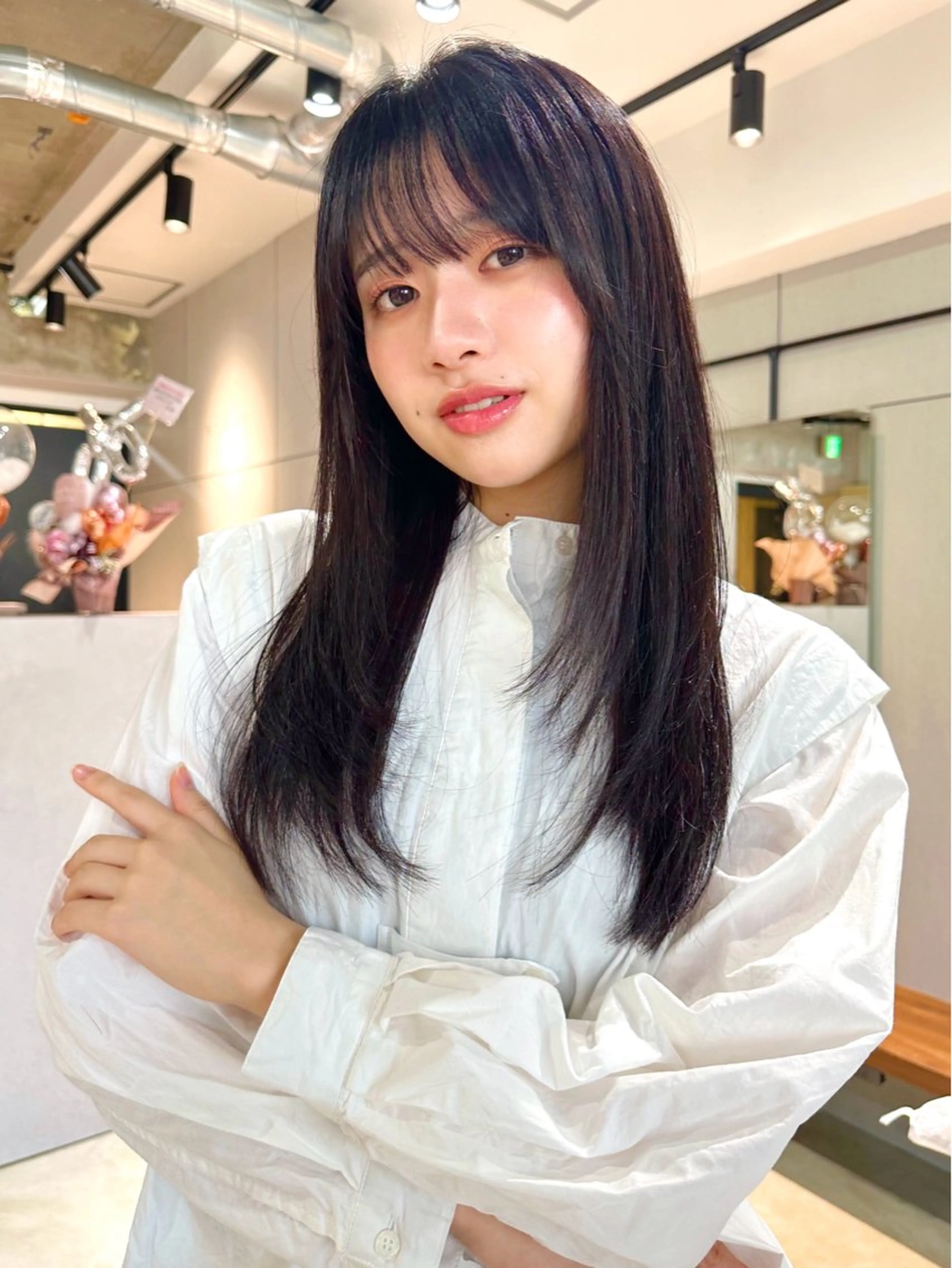 ロング カラー パーマ kazuki【顔周り ×レイヤーカット】のヘアスタイル