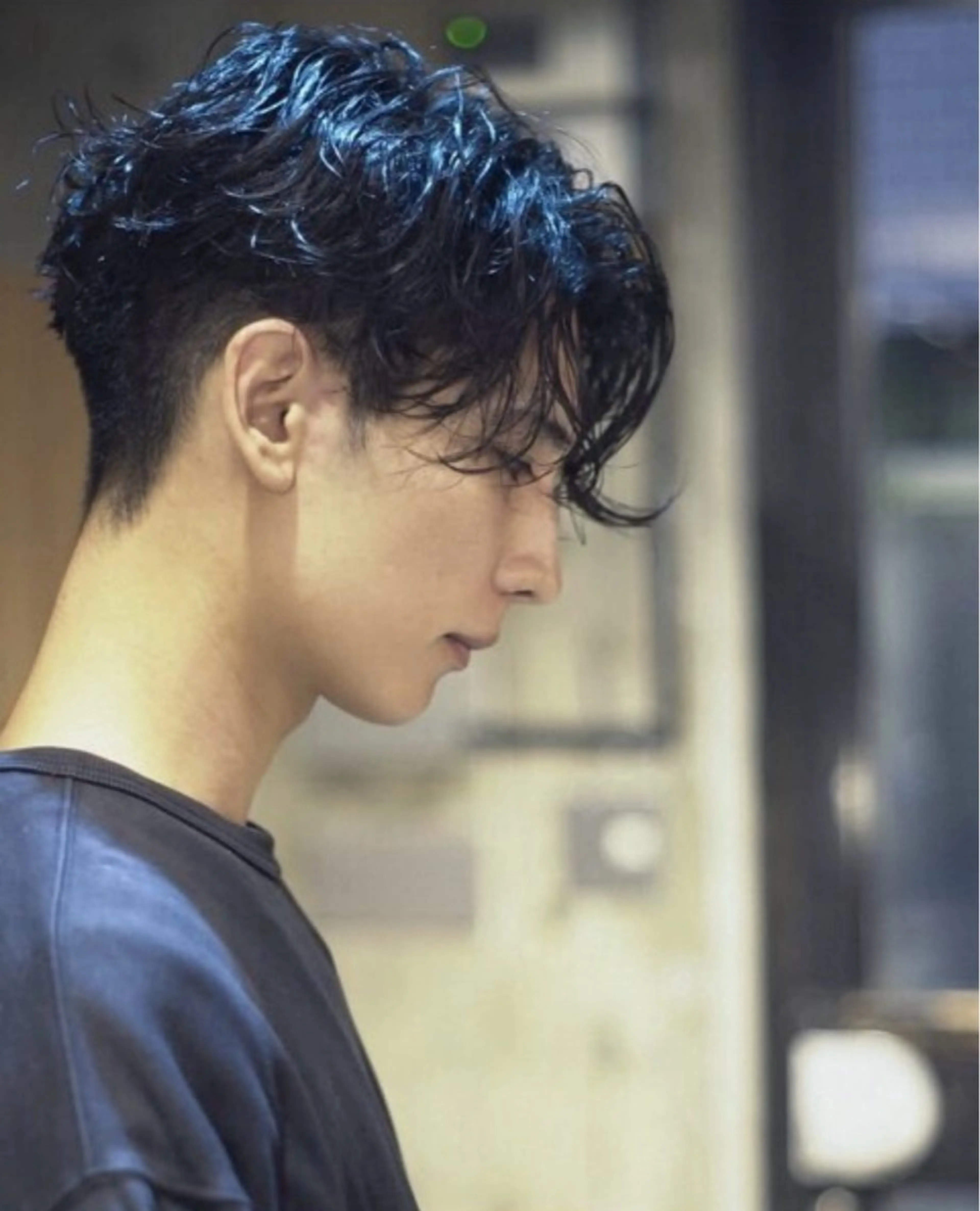 パーマ メンズ センターパート メンズパーマ カット パーマ 🌻 miyu🌻のヘアスタイル