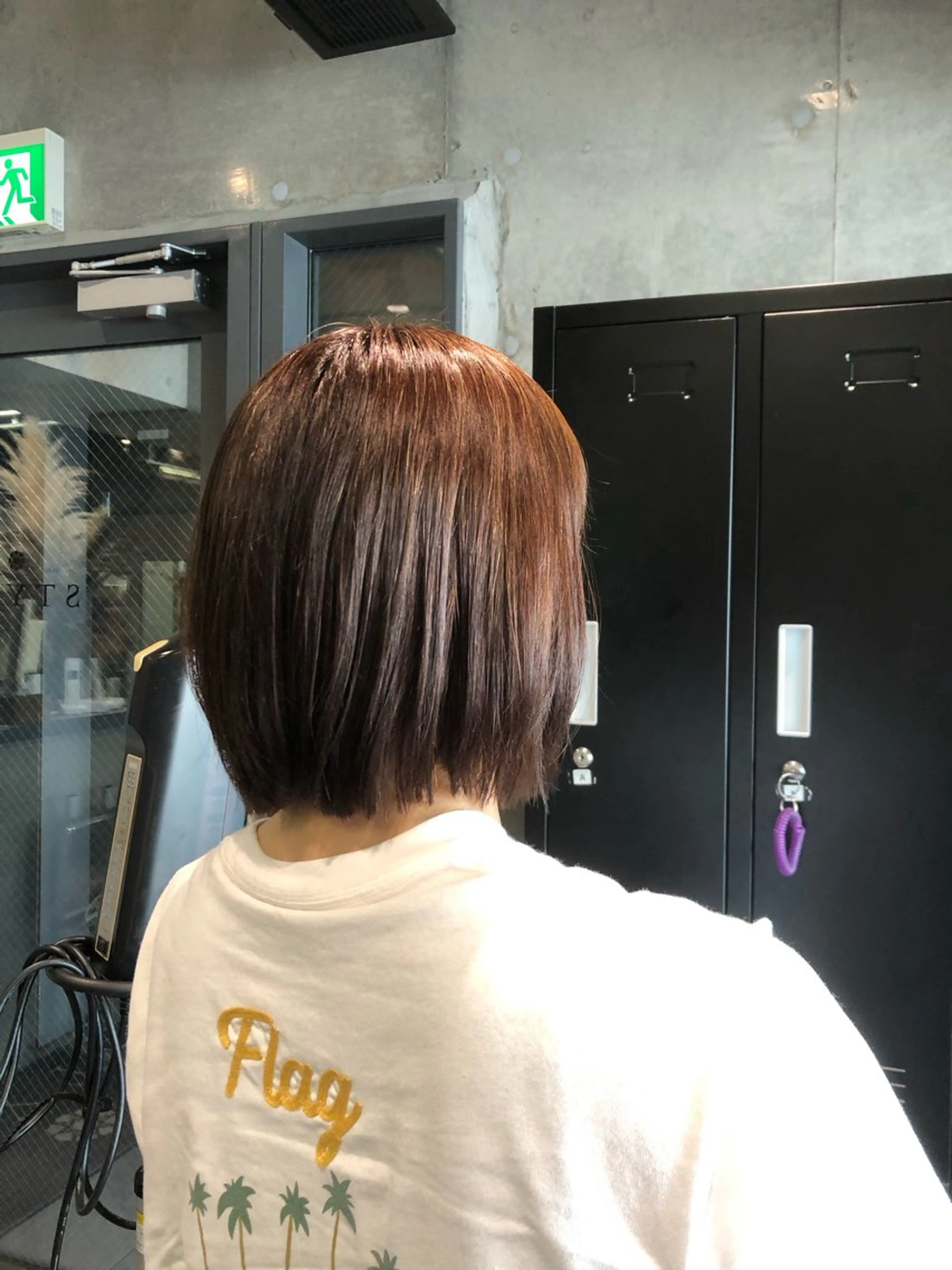 ミディアム ボブ 🎀縮毛矯正.暗髪 .艶髪🩶ちひろのヘアスタイル