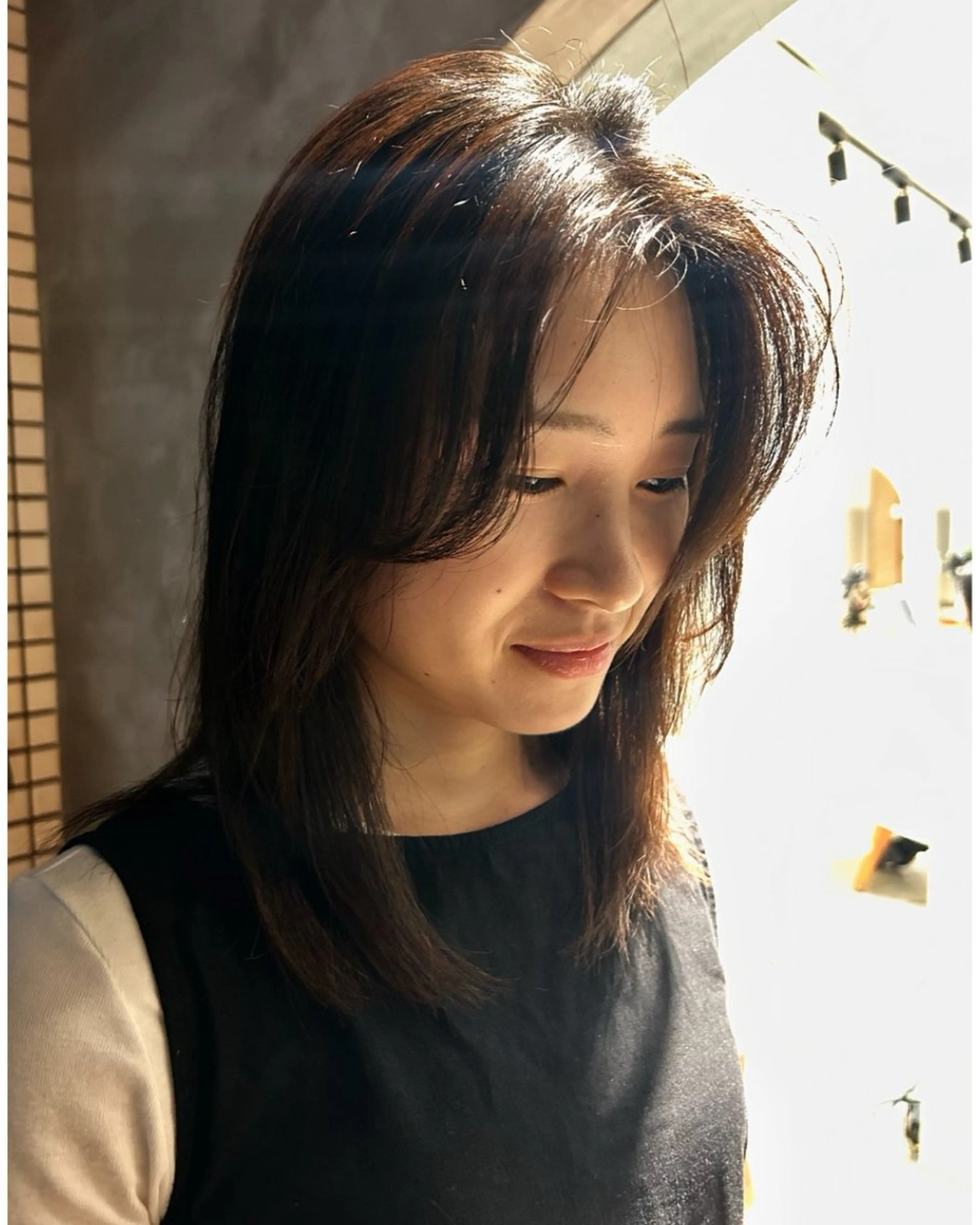 ミディアム デザインカット/ パーマ/nanaのヘアスタイル