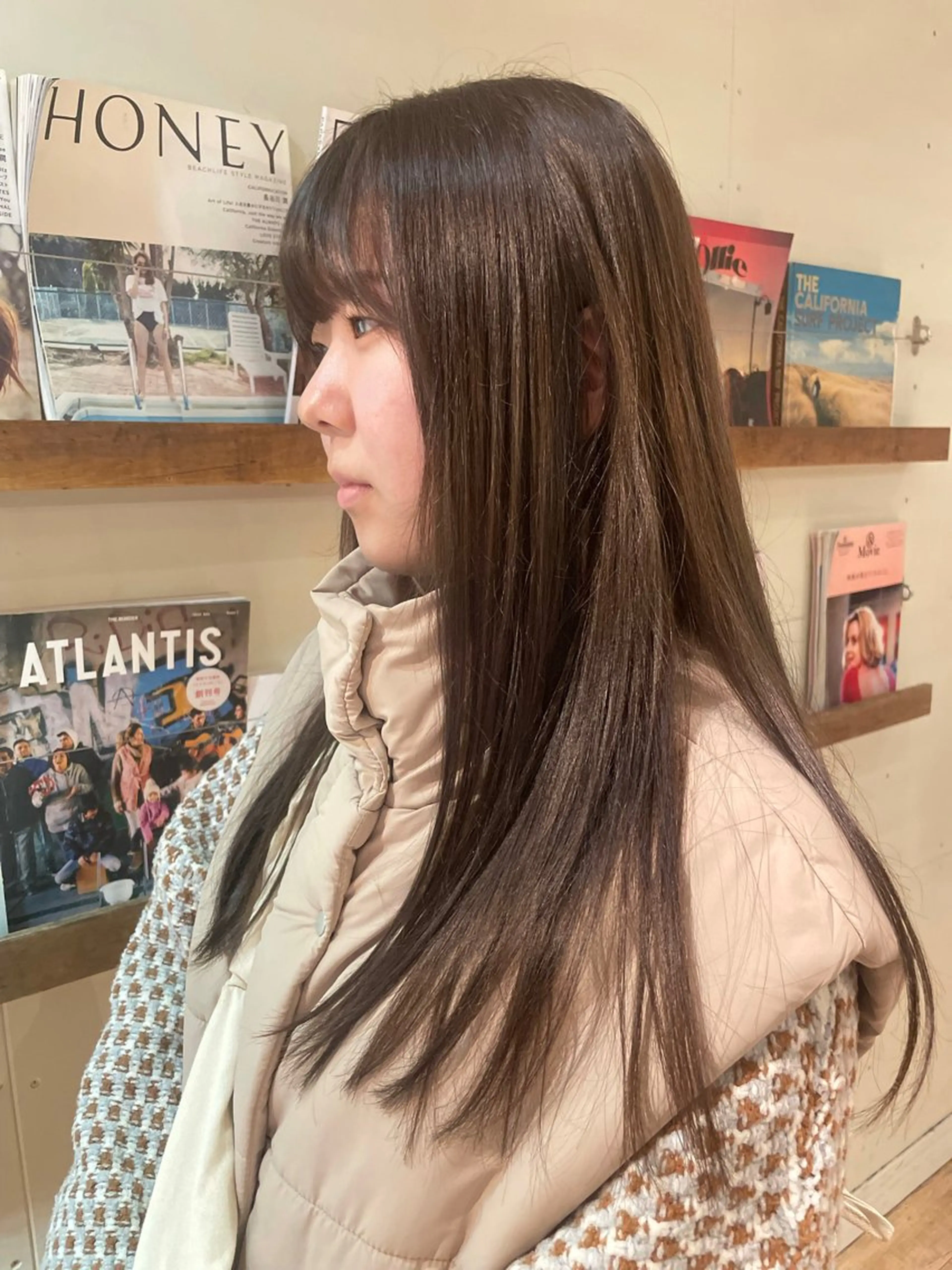 〔新規様限定)透明感カラー +aujuaトリートメントの写真