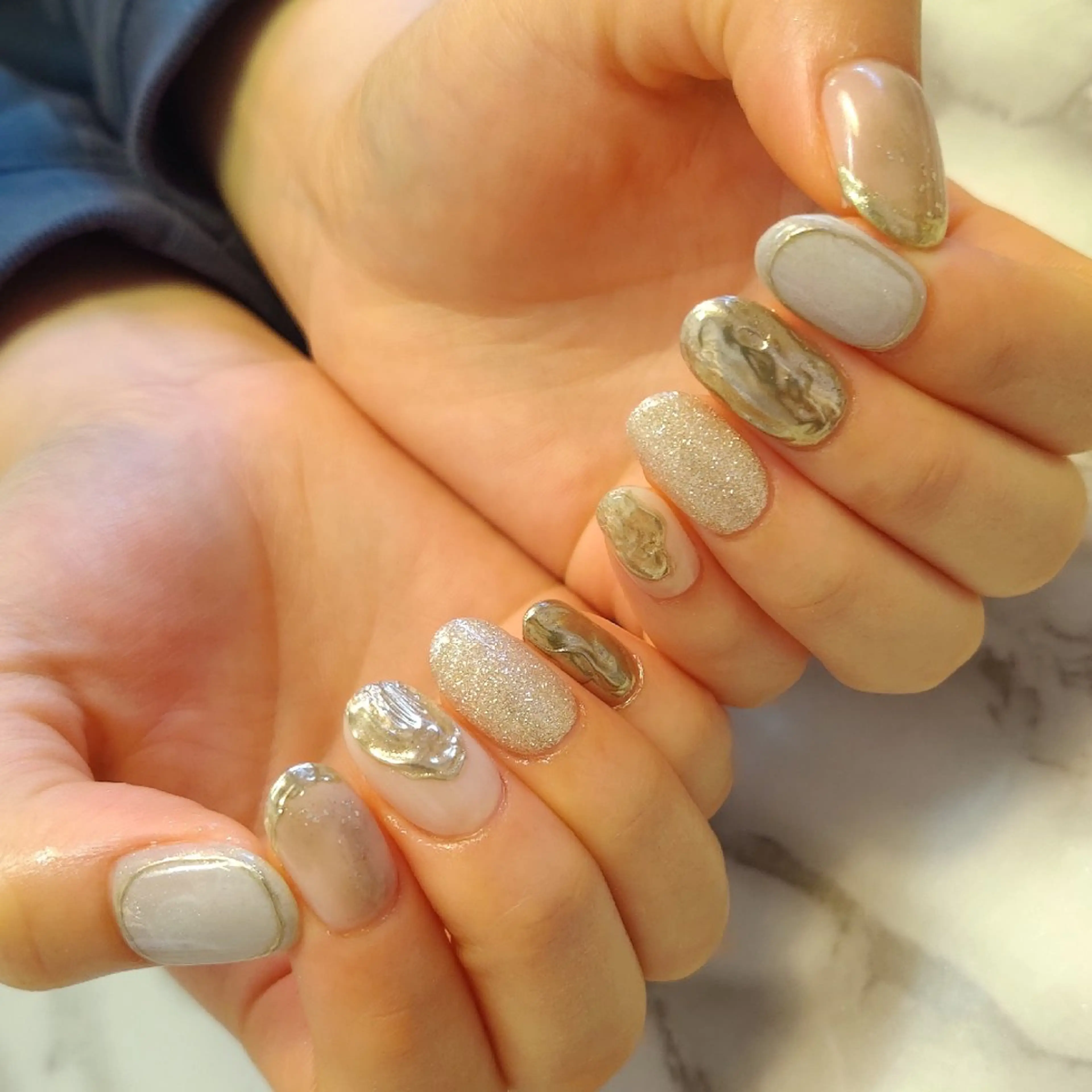 ネイル ニュアンスネイル ジェヌインネイル 河内のネイルデザイン