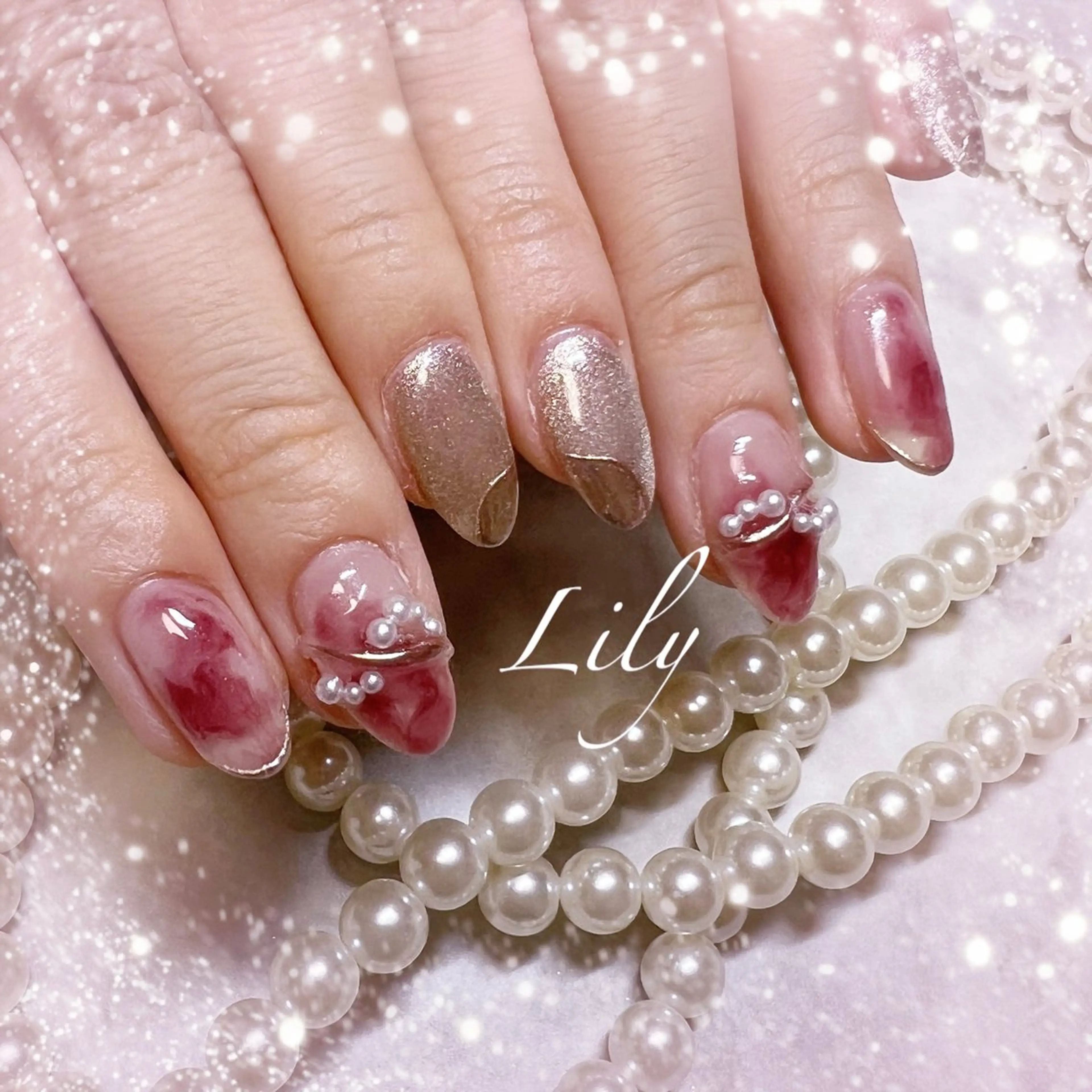 ネイル ハンドネイル Lily*nail 🌻Mii🌻のネイルデザイン