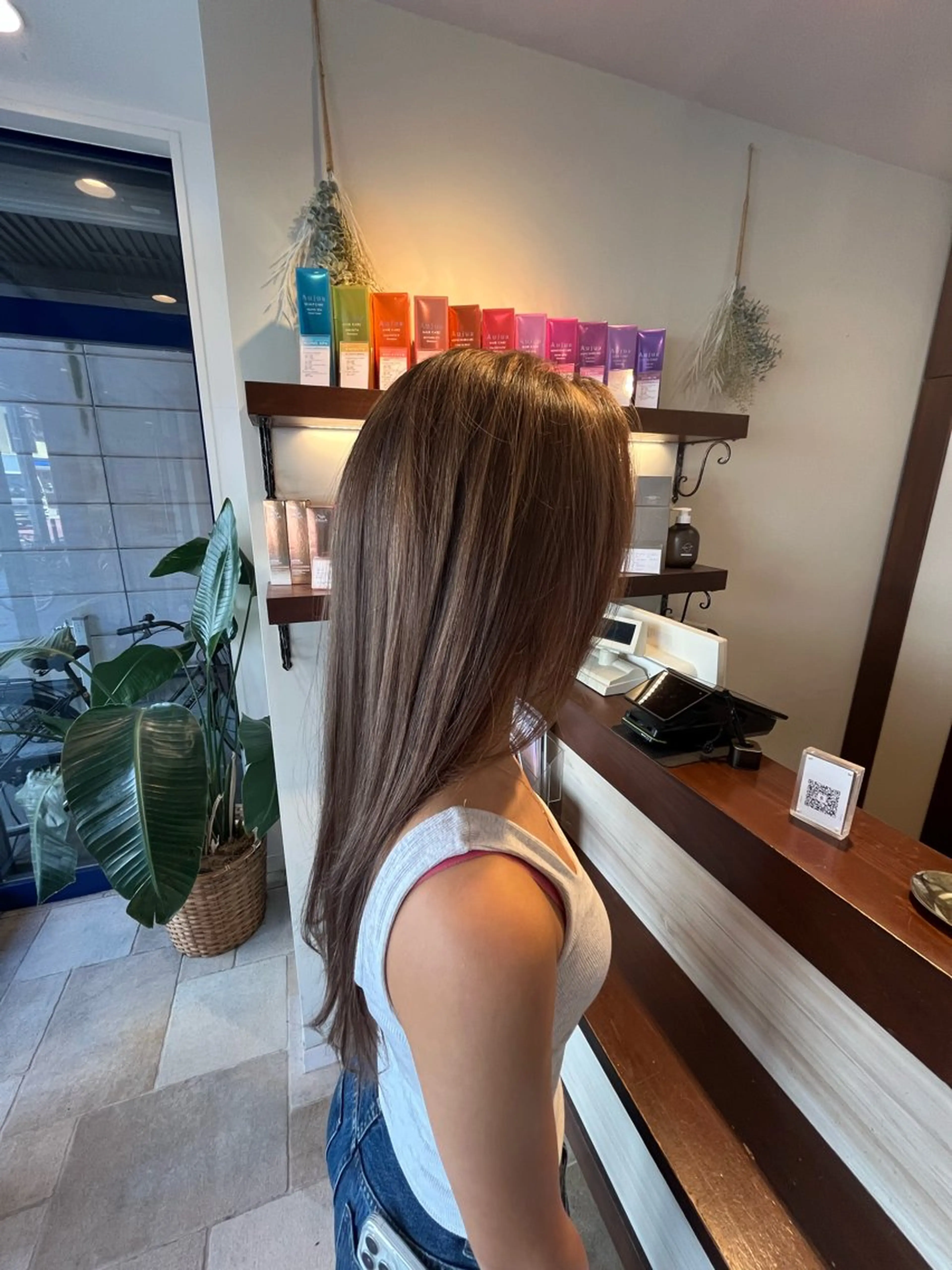 セミロング カラー カット ヘアカラー 大人透明感艶カラー 寺田稜のヘアスタイル