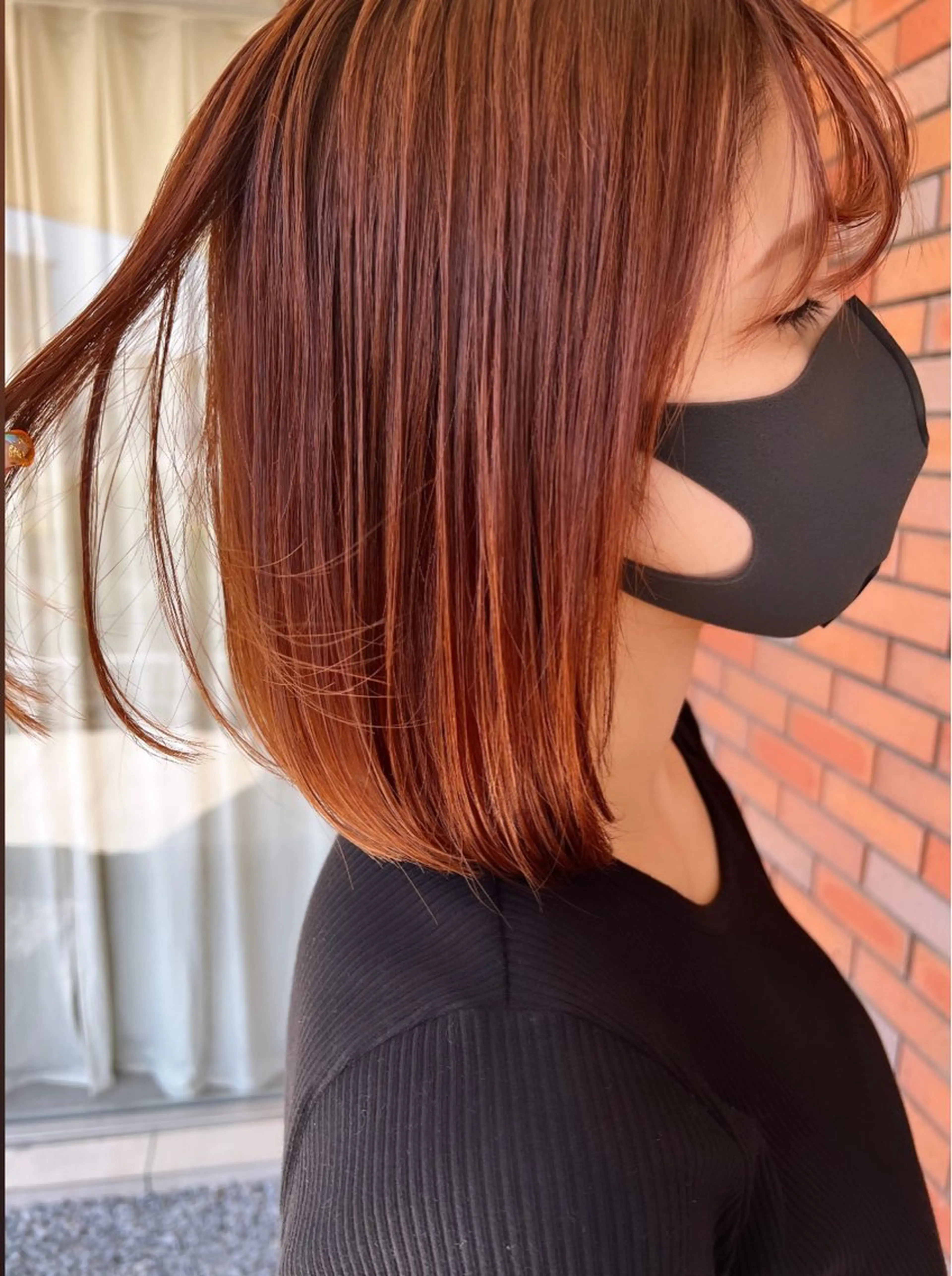 カラー ブリーチ ブリーチなしカラー オレンジ manami ♡のヘアスタイル