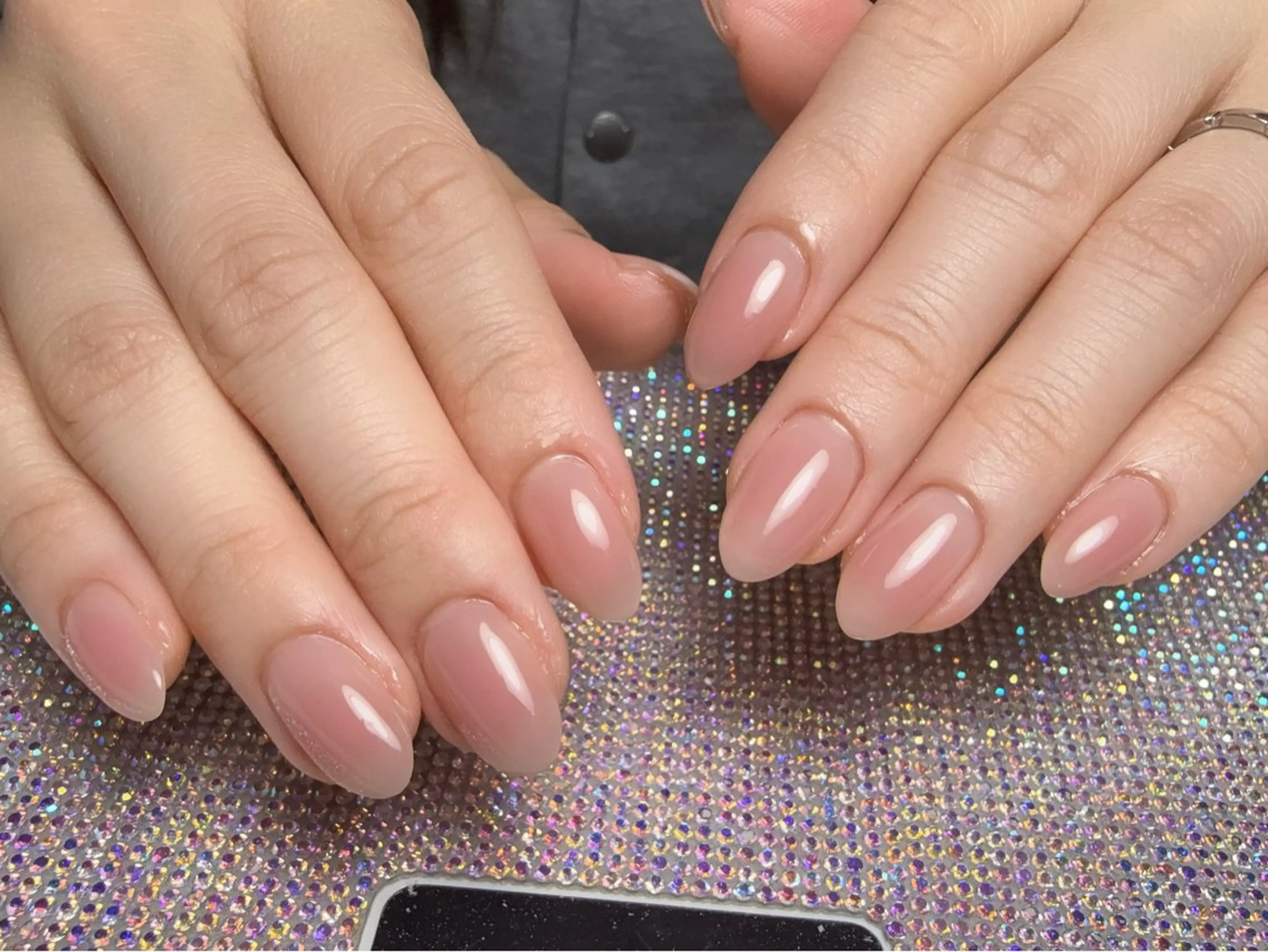 ネイル オーロラネイル チークネイル 長さ出し フットネイル フレンチネイル ハンドネイル Yu  Ki ネイルのネイルデザイン