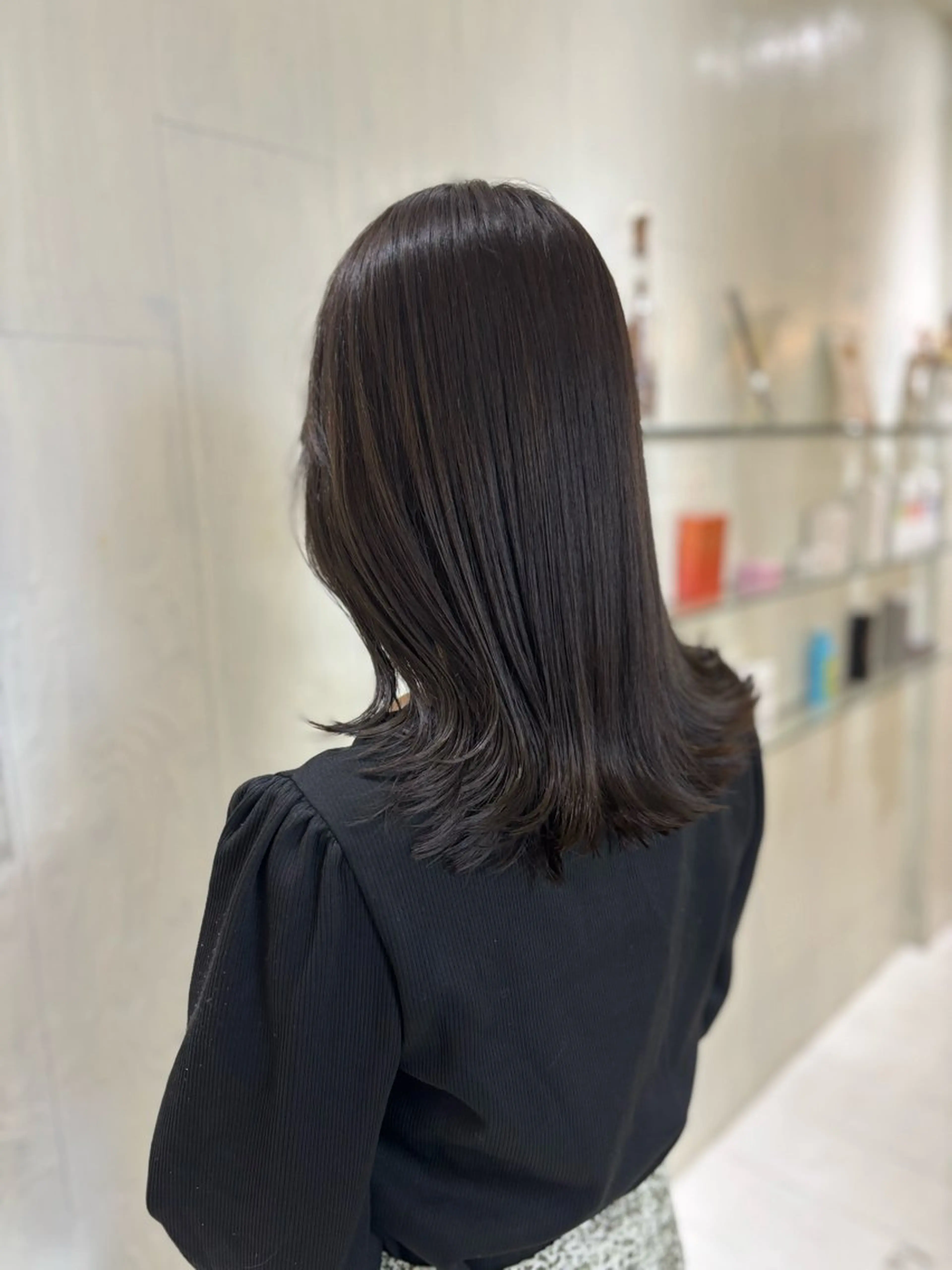 ミディアム カラー カット ヘアカラー トリートメント yui🥀/ボブ /ブリーチなしカラーのヘアスタイル