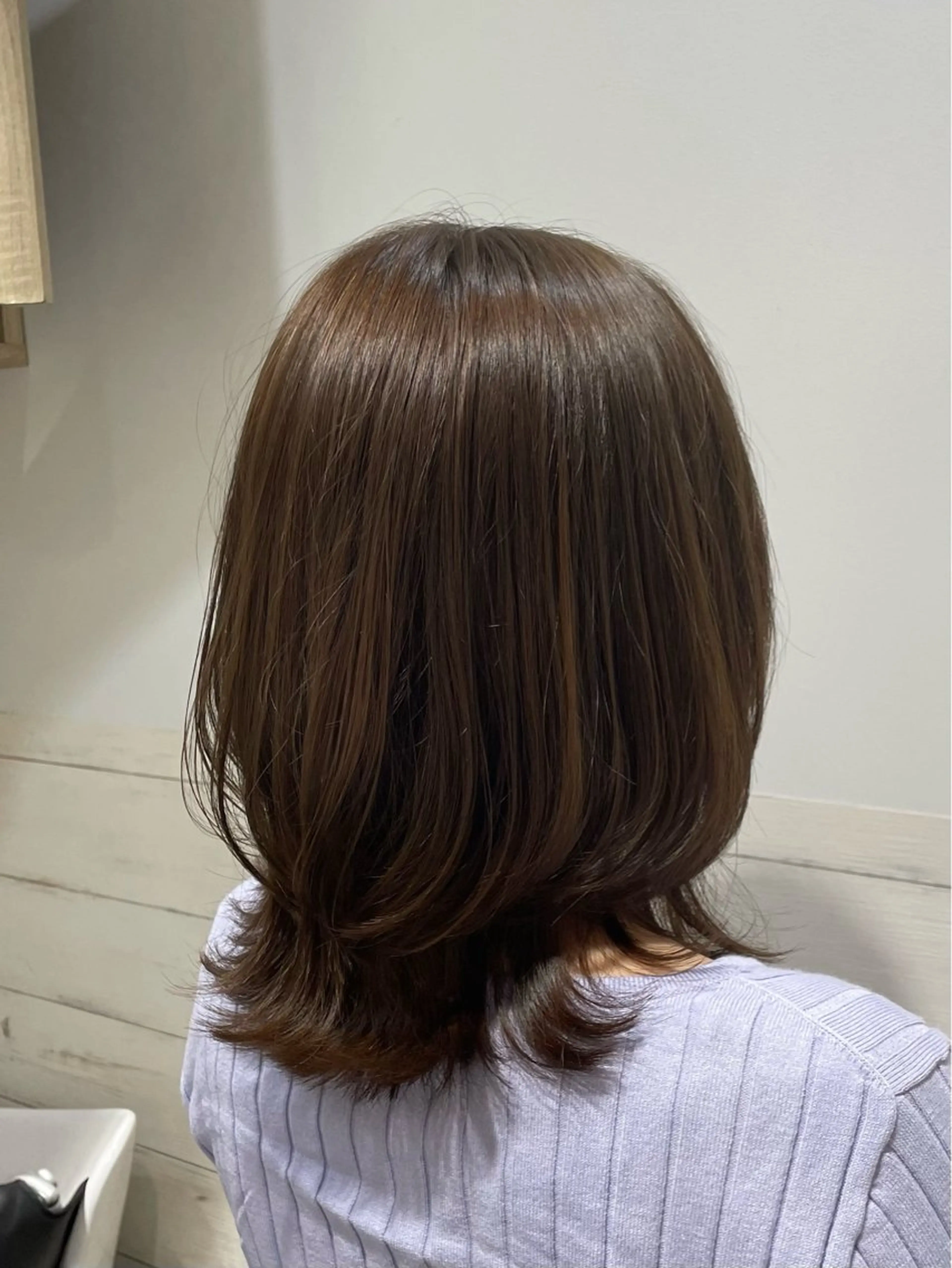 ミディアム カラー ベージュカラー ブリーチ 透明感カラー ブリーチなしカラー オリーブベージュ カット ヘアカラー トリートメント 髪質改善✨Zina浦 安/個室🌈YUKIのヘアスタイル