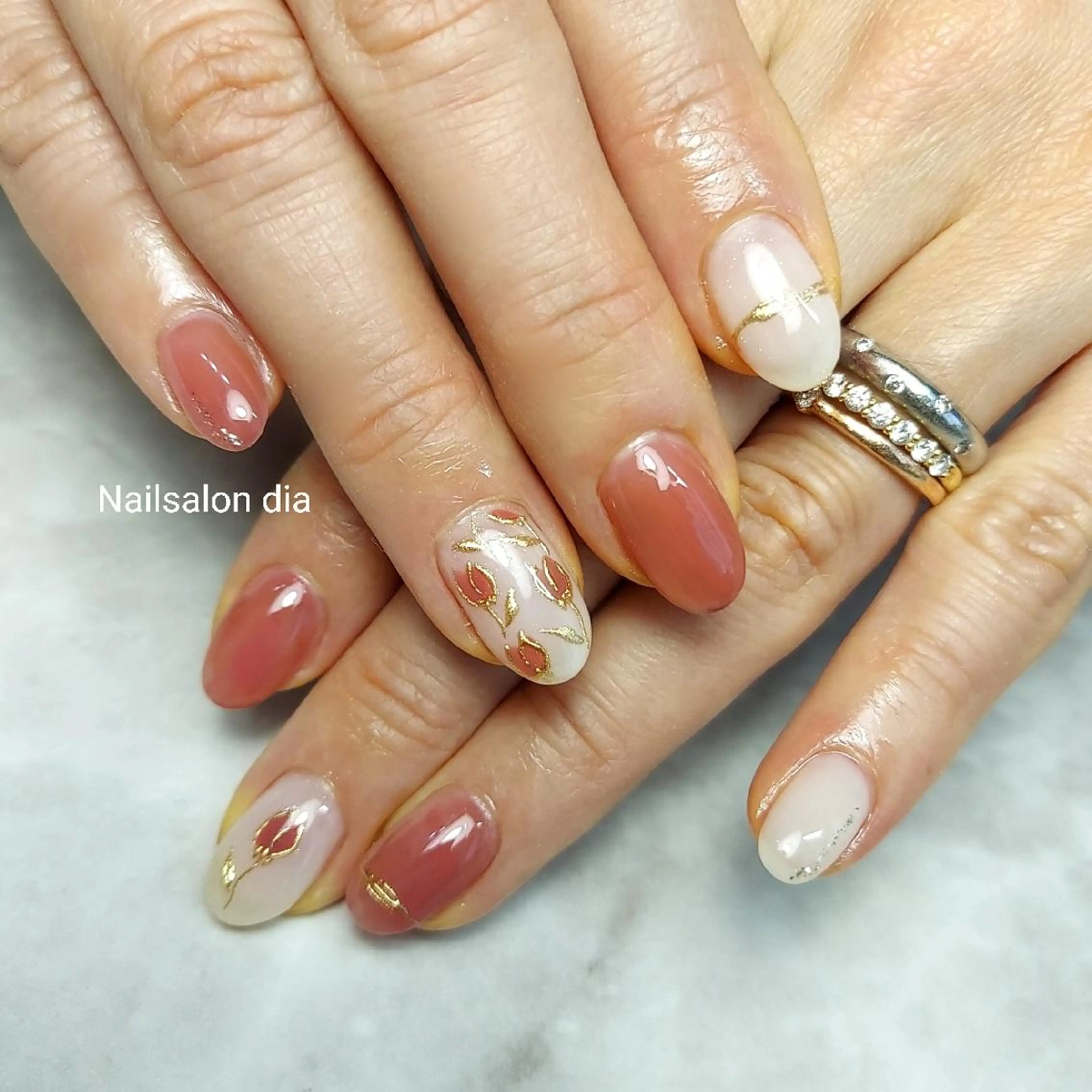 ネイル チークネイル フラワーネイル キラキラネイル マグネットネイル ミラーネイル ハンドネイル 栗東駅 徒歩10分 ネイルサロン ディアのネイルデザイン