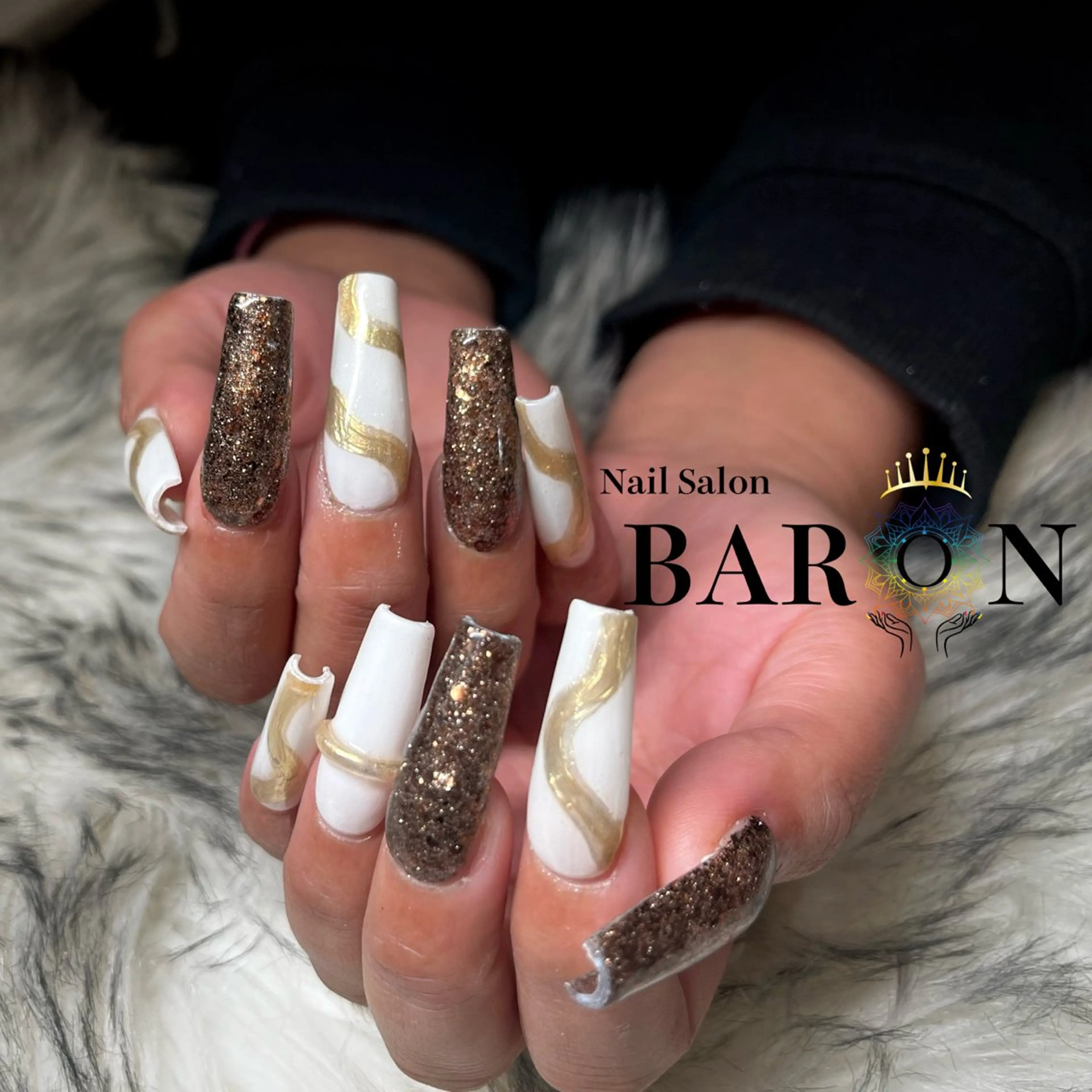 ネイル ミラーネイル ハンドネイル ☆SAKI☆ BARON 店長のネイルデザイン