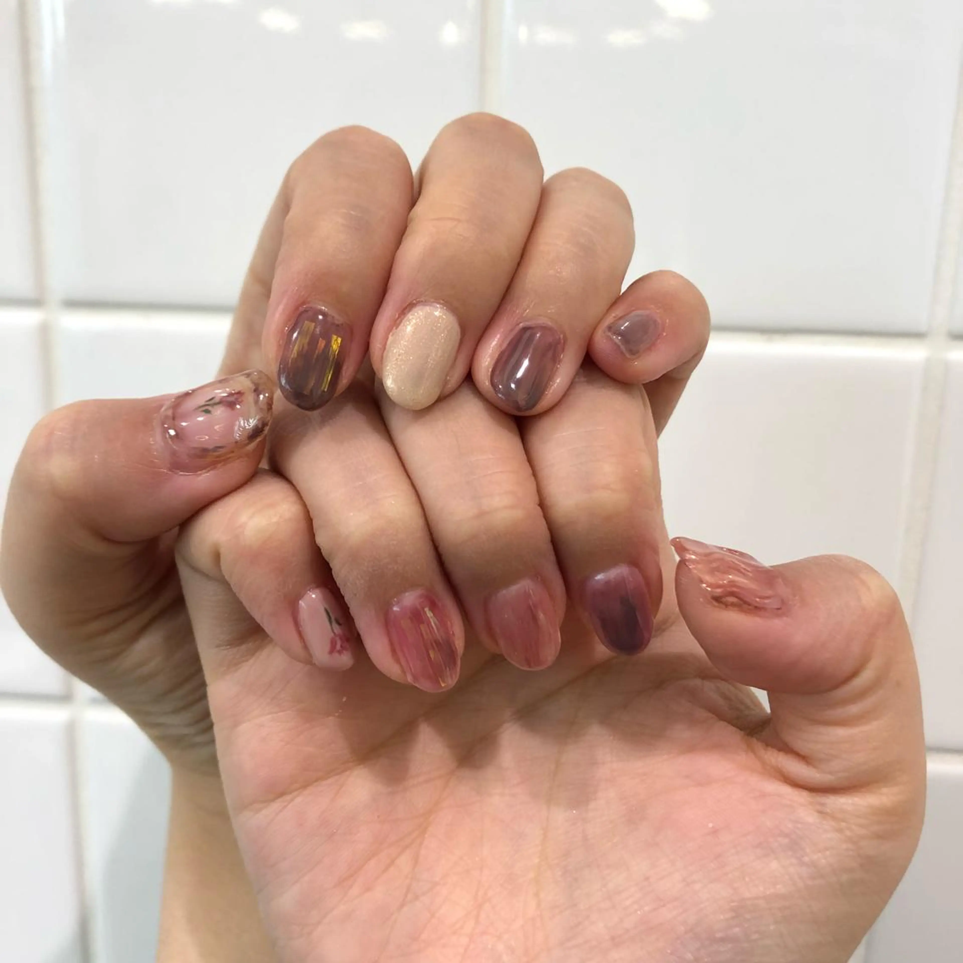 ネイル 【淡色color/ nail】maikoのネイルデザイン