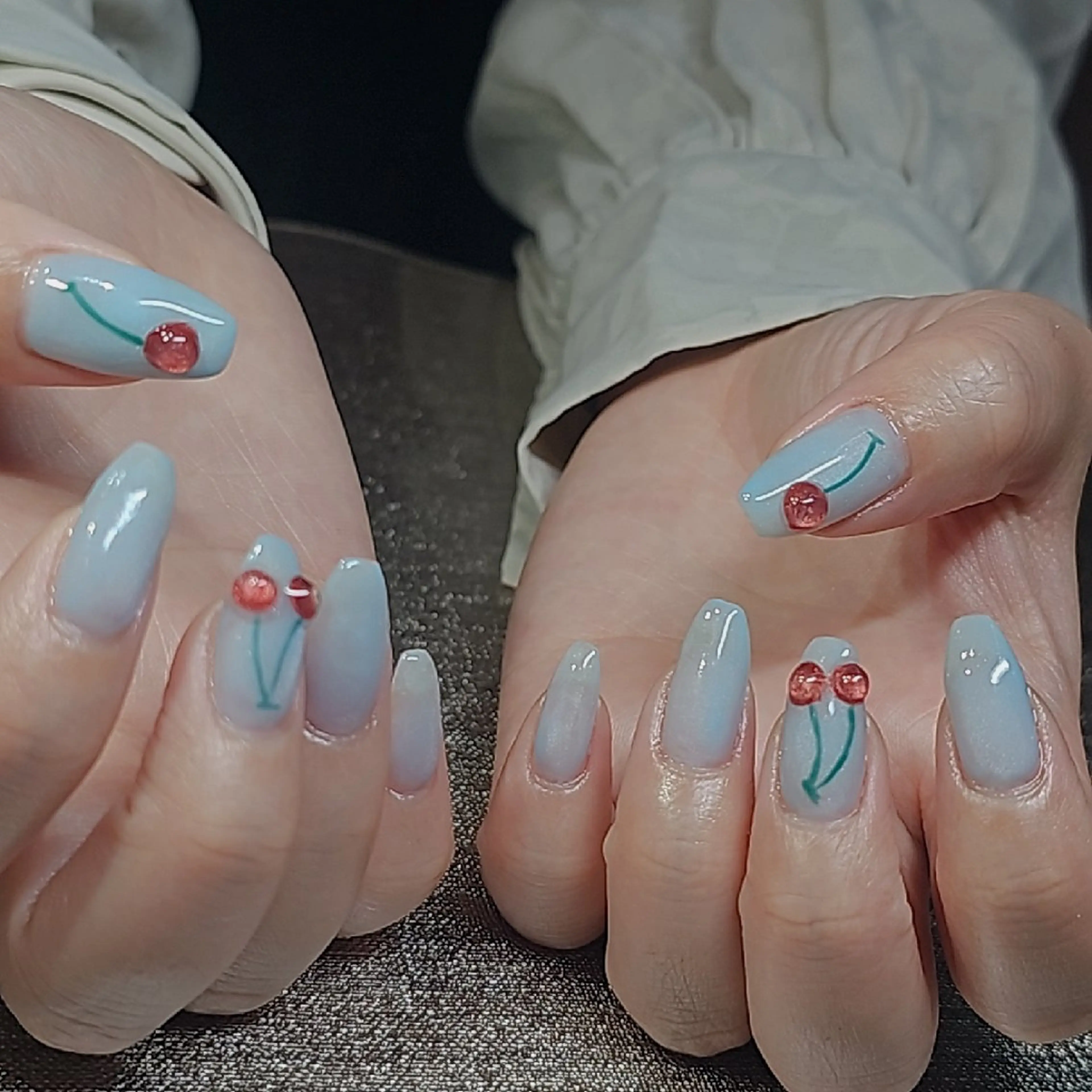 ネイル ブルー マグネットネイル salon de  Princessのネイルデザイン