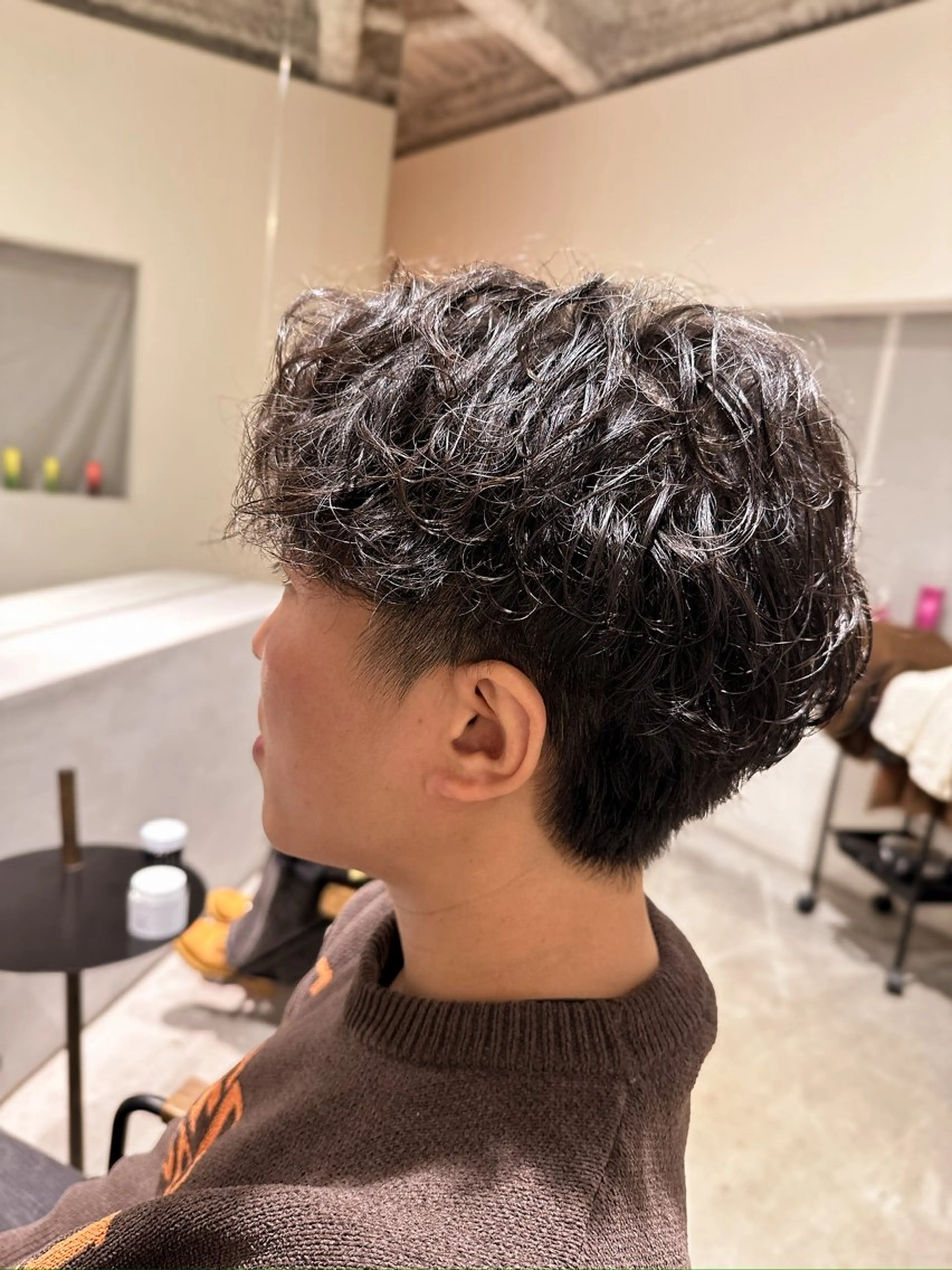 パーマ カット パーマ 松岡 陸弥のヘアスタイル