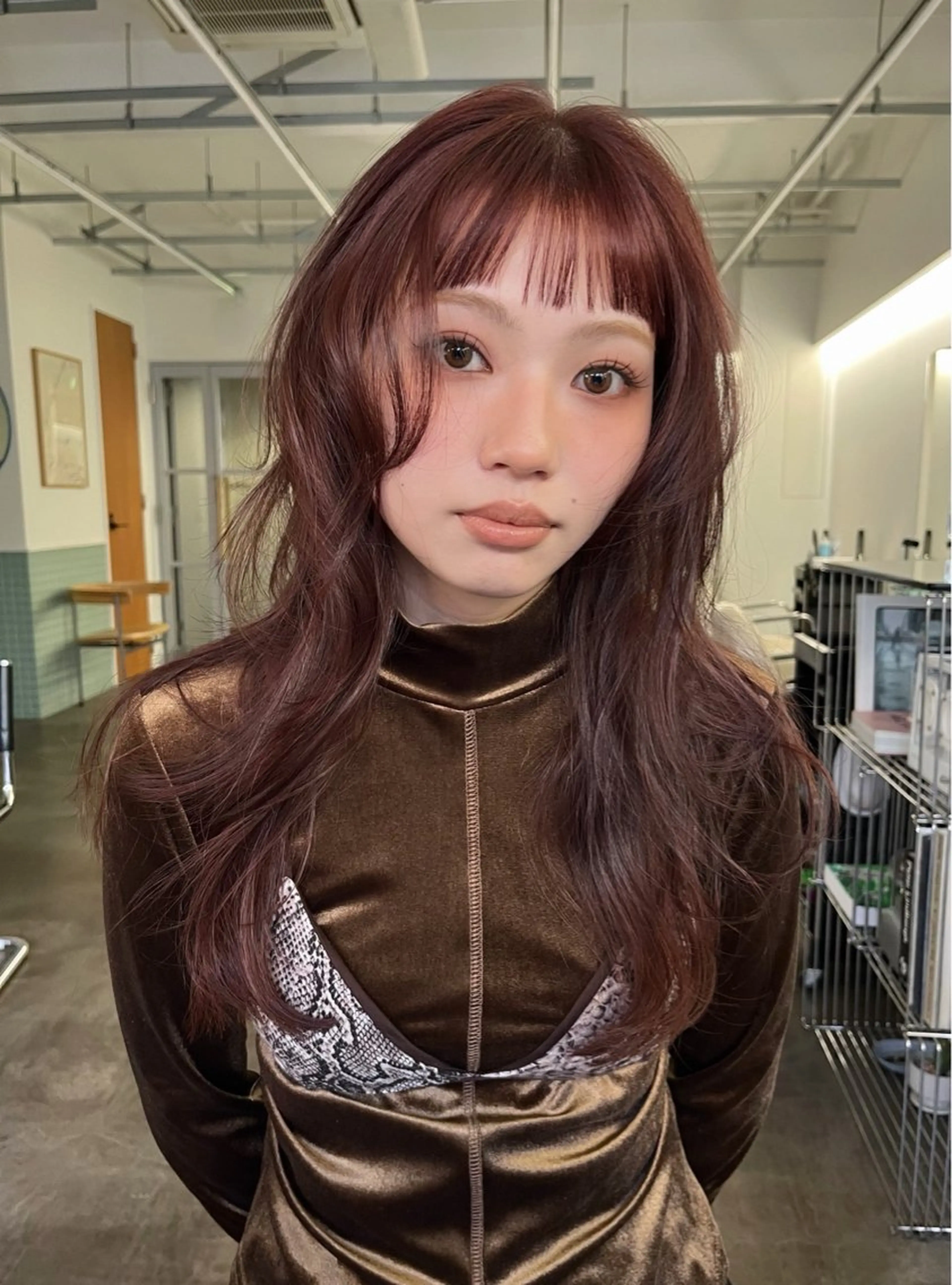 ロング カット ヘアカラー レイヤー/ケアパーマ /ニュアンス/モードのヘアスタイル