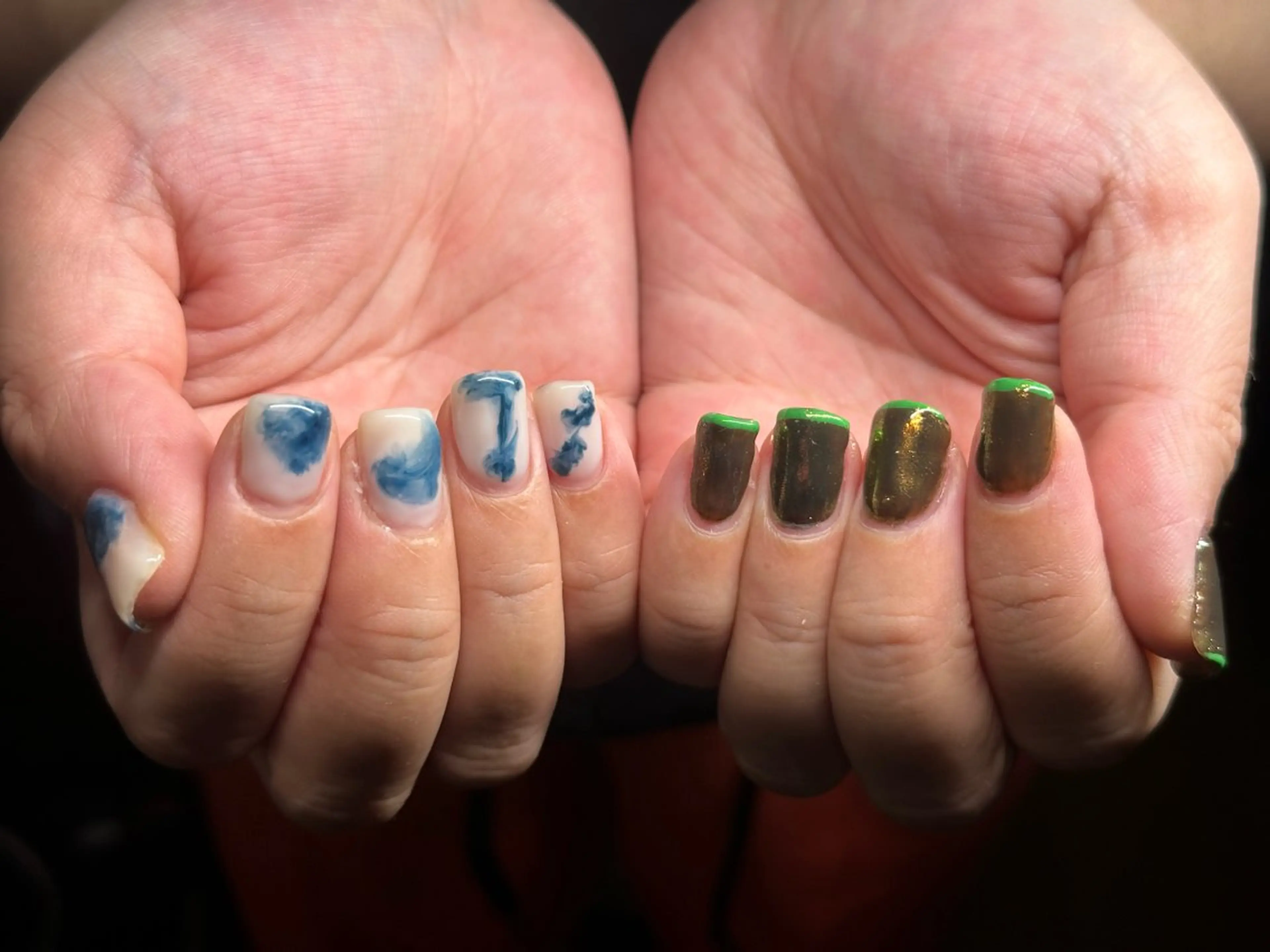 ネイル スクエアネイル つめピリカ きさらのネイルデザイン