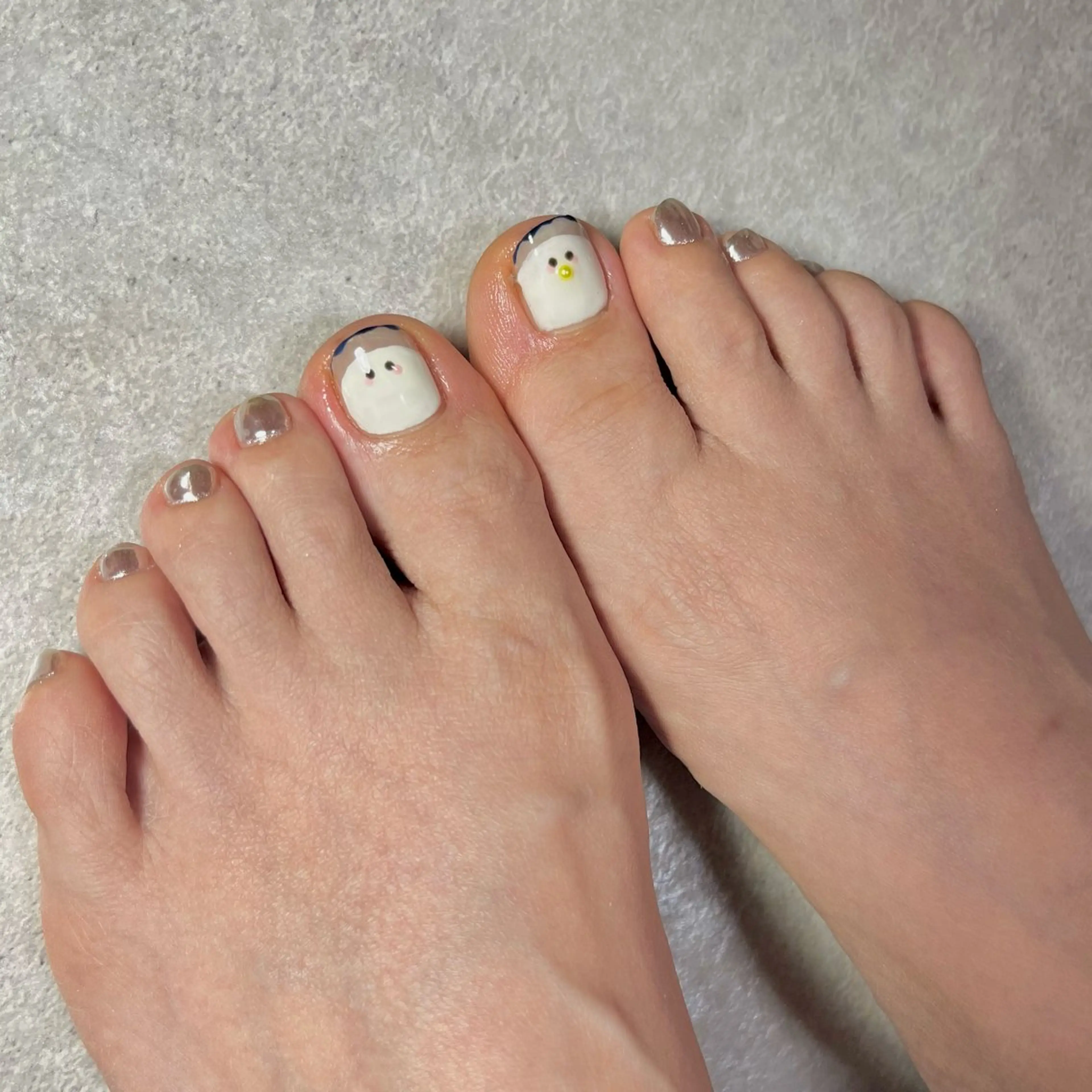ネイル フットネイル ミラーネイル フットネイル nail salon Reversiのネイルデザイン