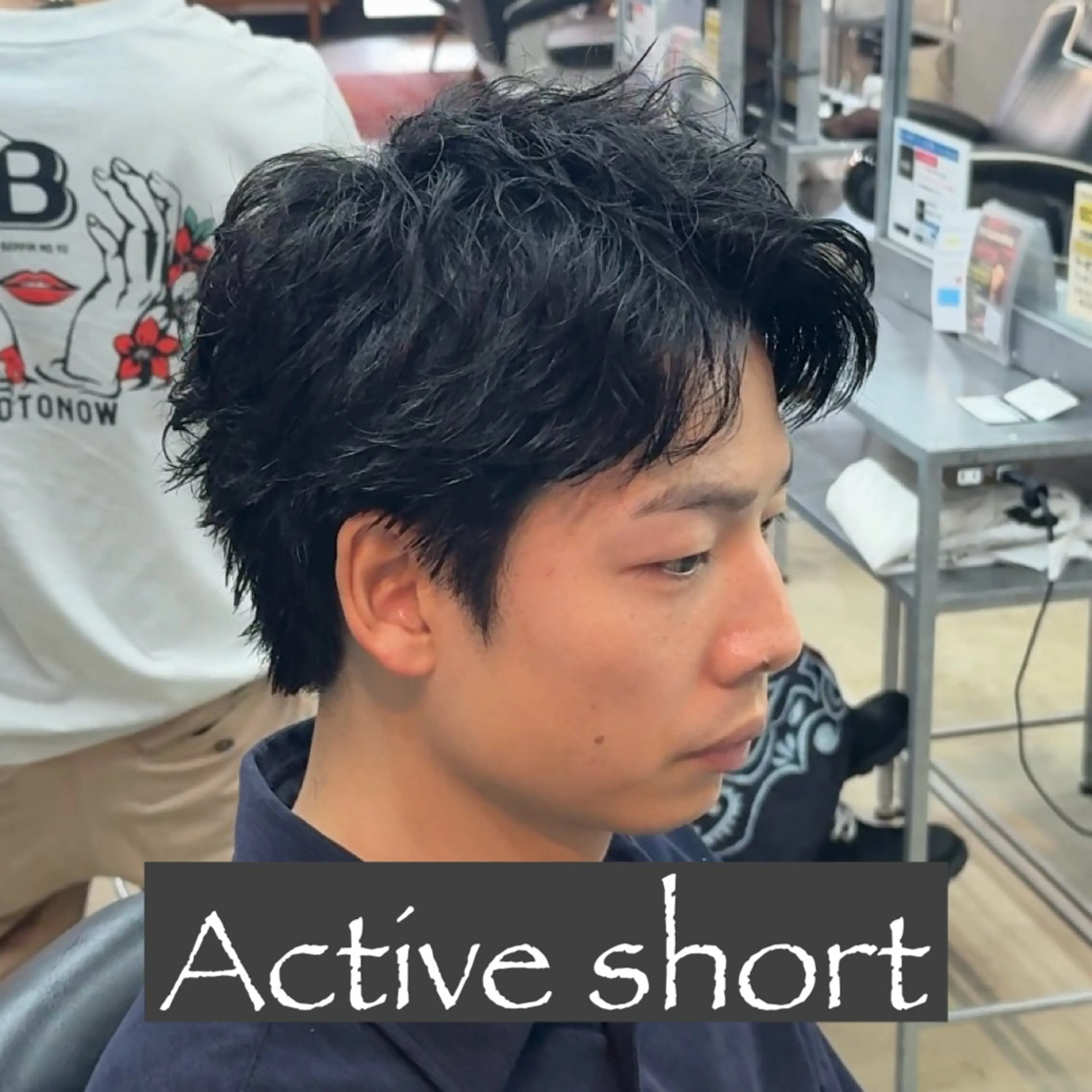 ショート パーマ ヘアアレンジ メンズ MENIN メンズ サロン　望月　涼太のヘアスタイル