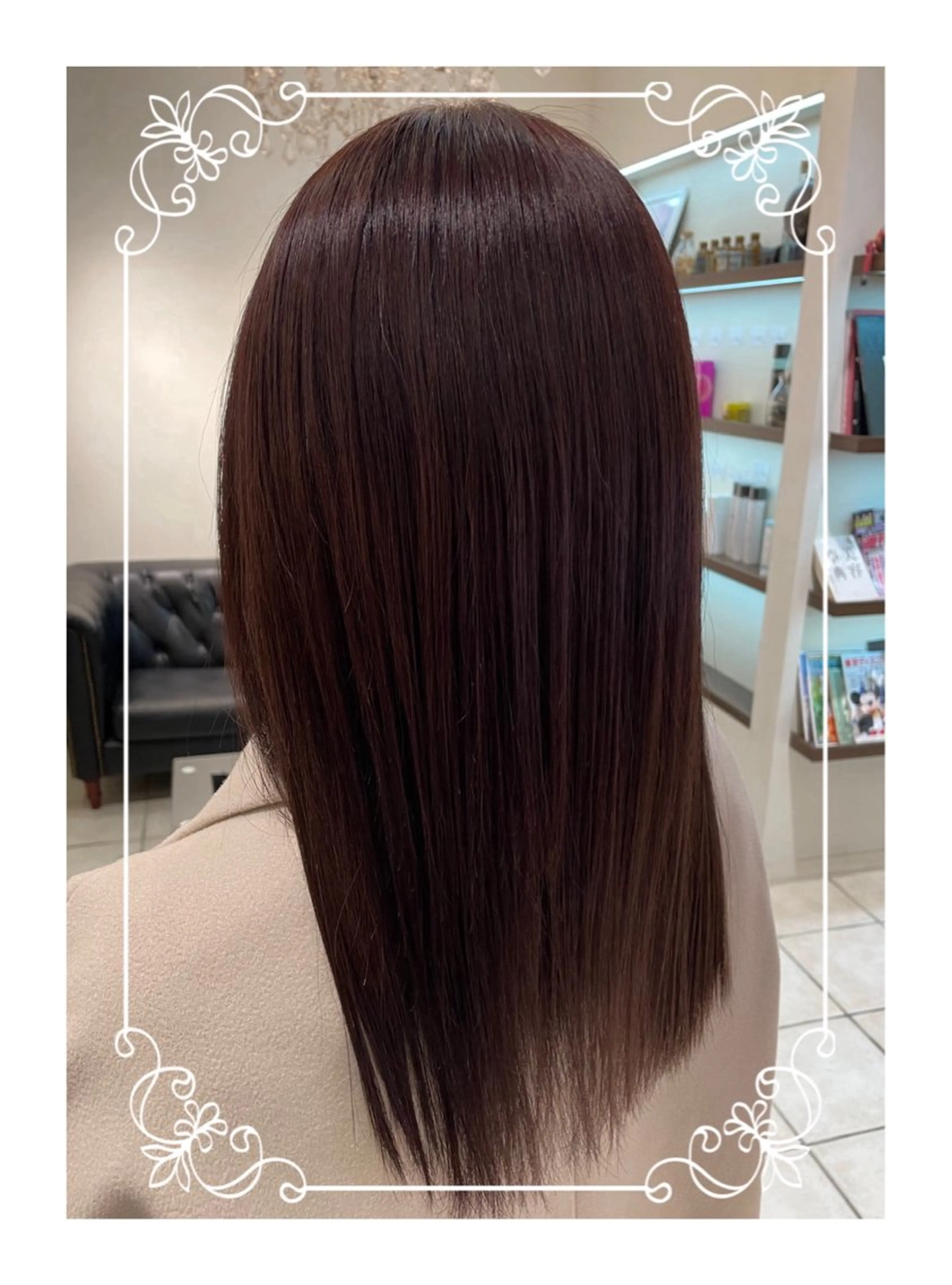 セミロング カラー ブラウンカラー ピンクカラー ピンクブラウン 🌼 misaki 🌼のヘアスタイル