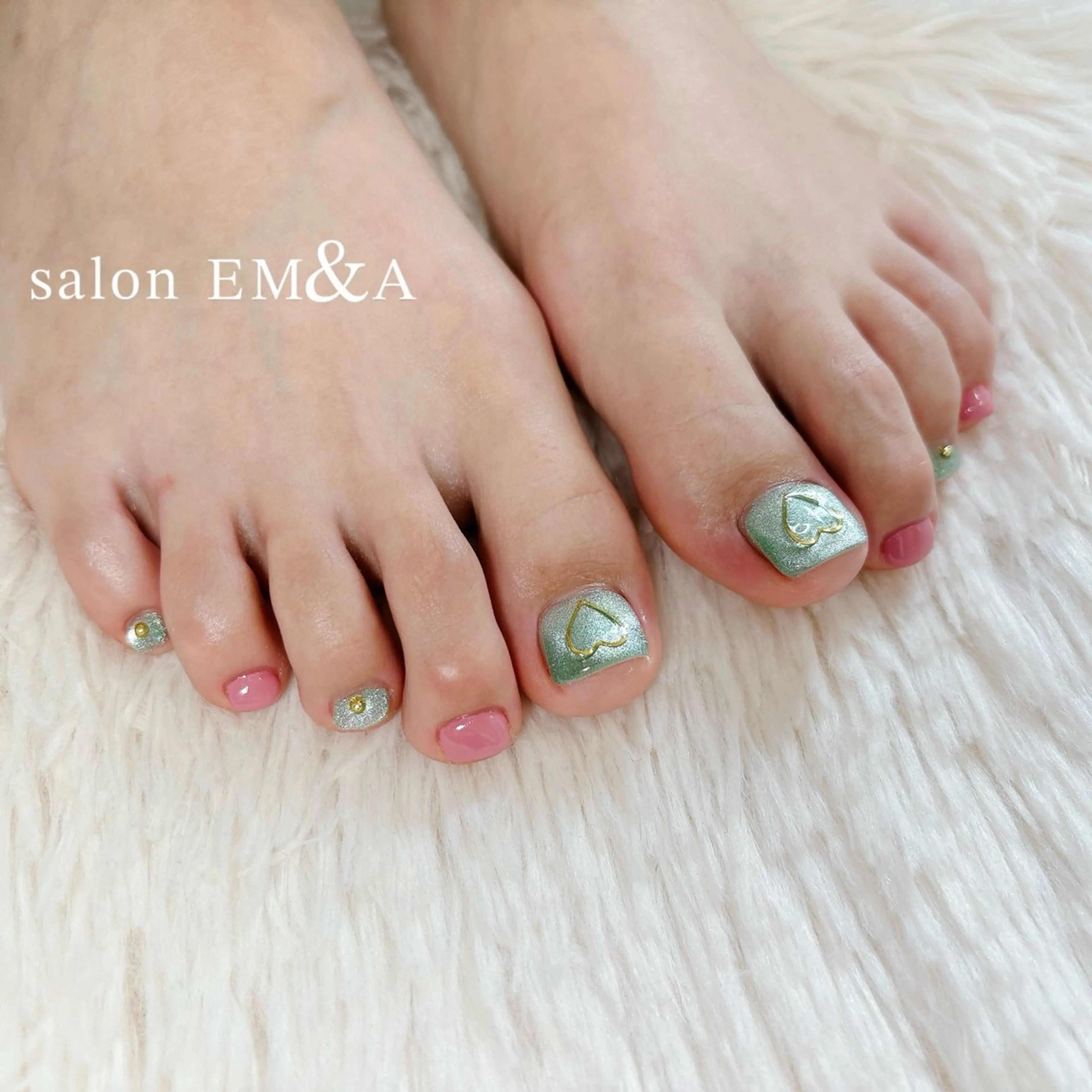 ネイル フットネイル マグネットネイル フットネイル salon EM&A emiのネイルデザイン