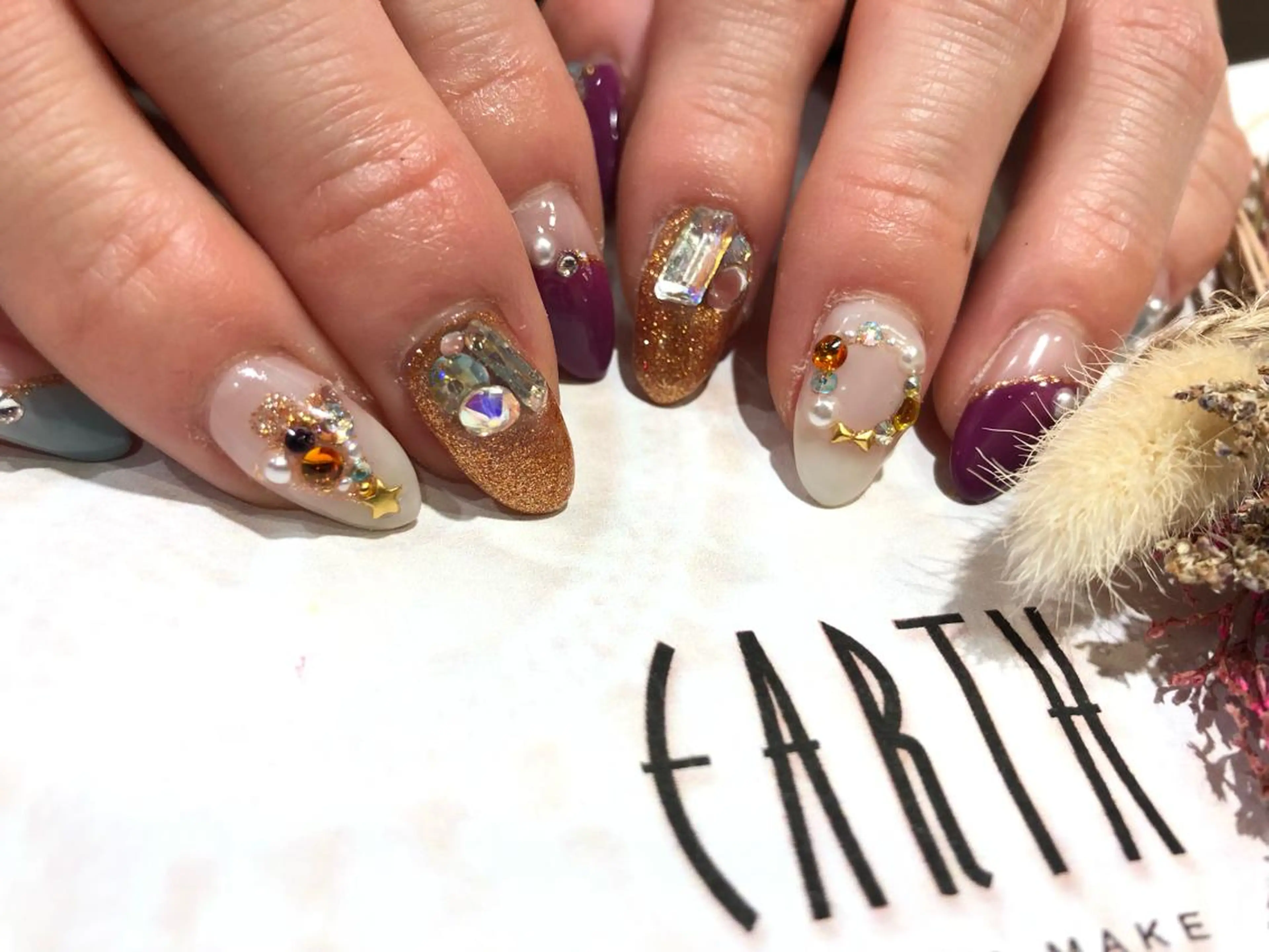 ネイル 冬ネイル クリスマス ハンドネイル EARTH nanaのネイルデザイン