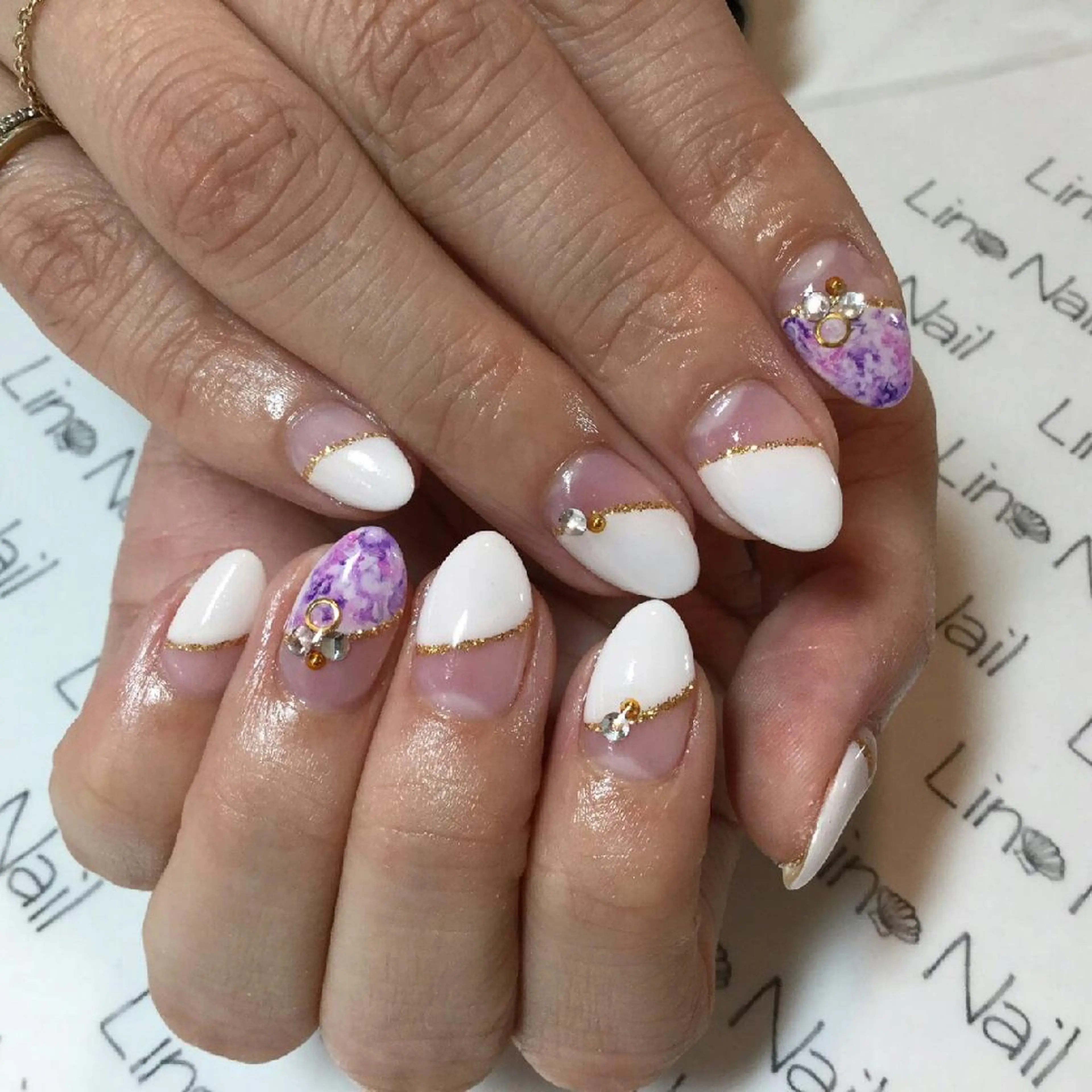 ショート ミディアム セミロング ロング カラー ネイル まつエク Lino Nail sekitomiのネイルデザイン