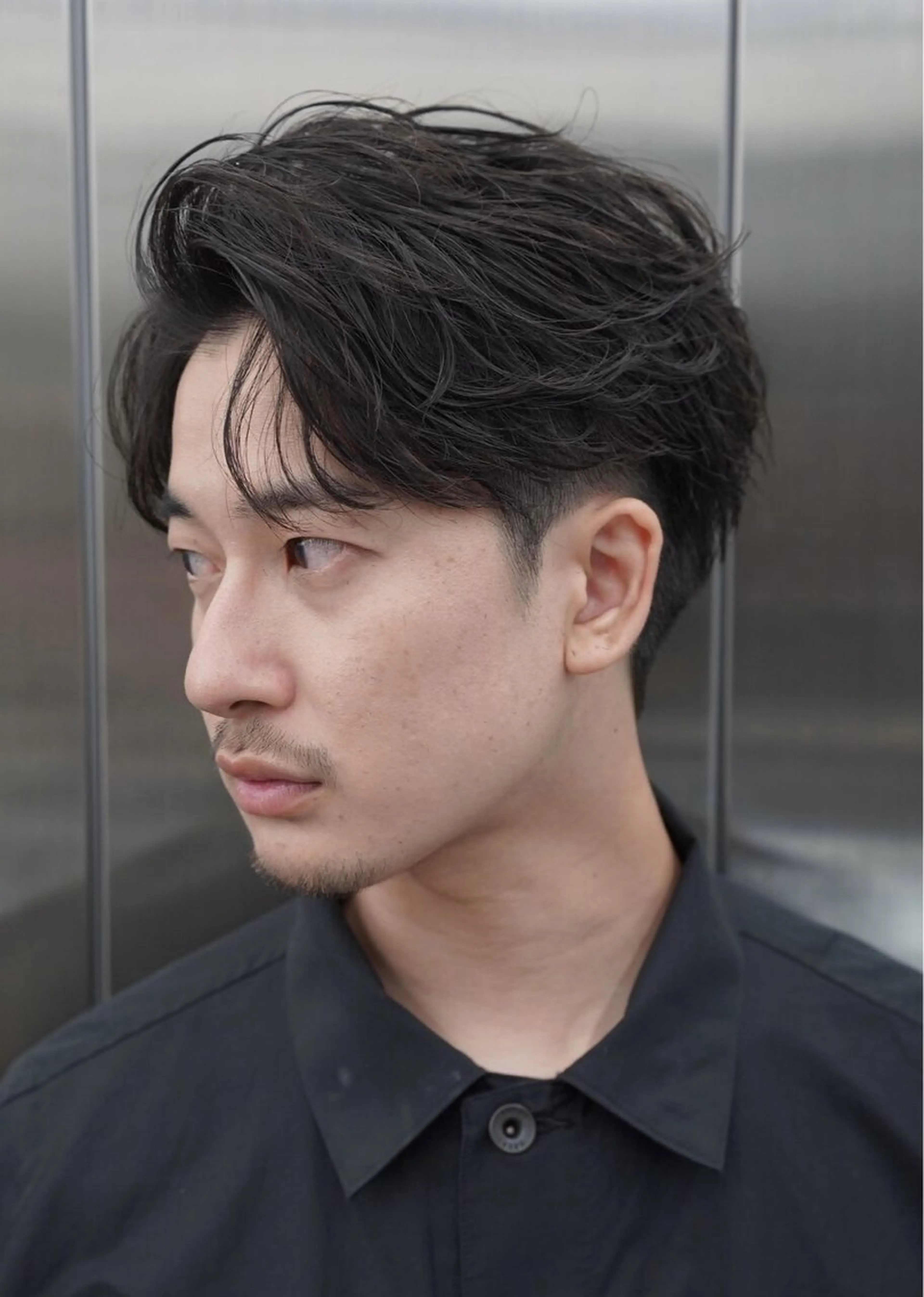 ショート パーマ メンズ フェザーパーマ メンズパーマ ニュアンスパーマ fifth天神パーマ 特化/大田宗一朗のヘアスタイル