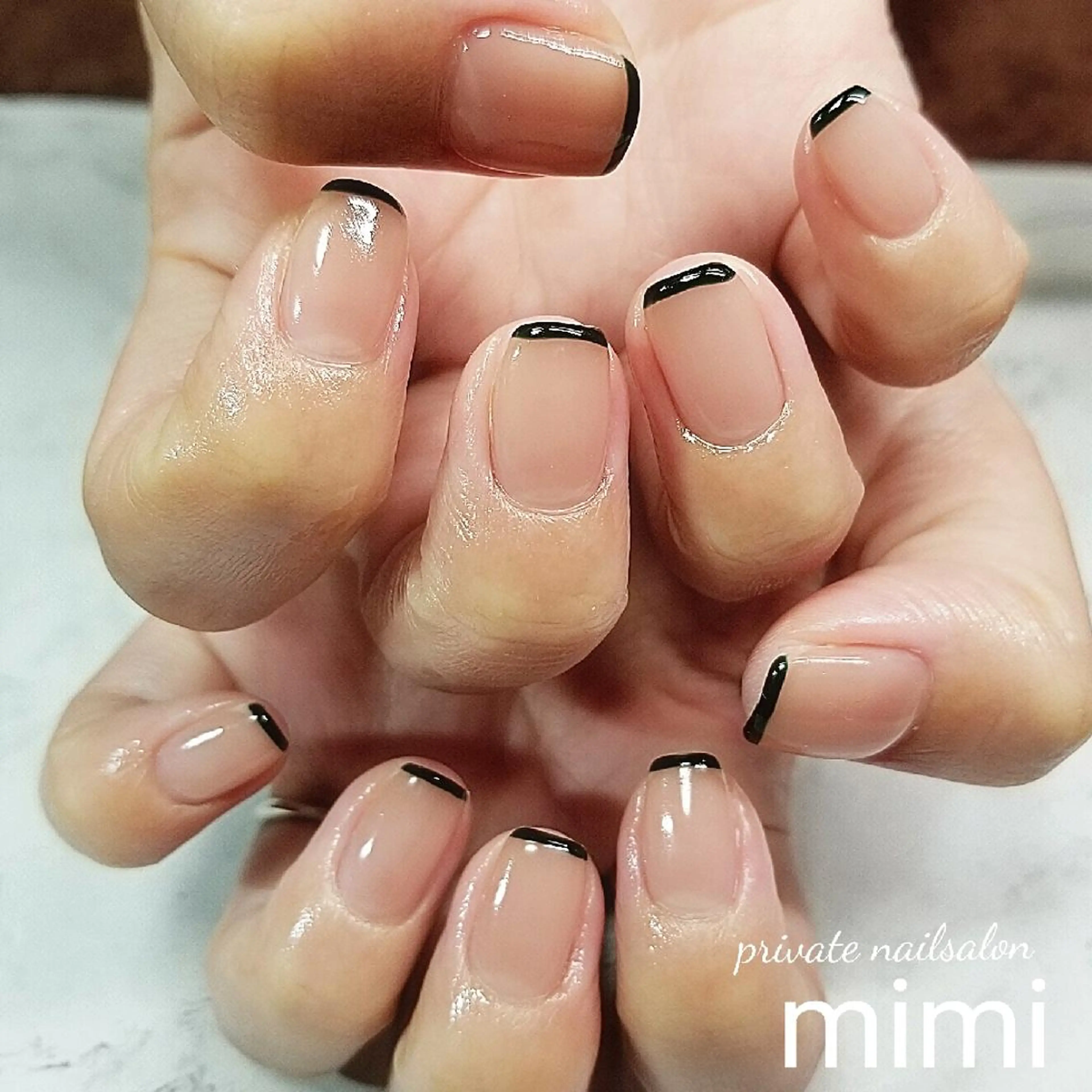 ネイル フレンチネイル 博多ネイル ｍｉｍｉのネイルデザイン