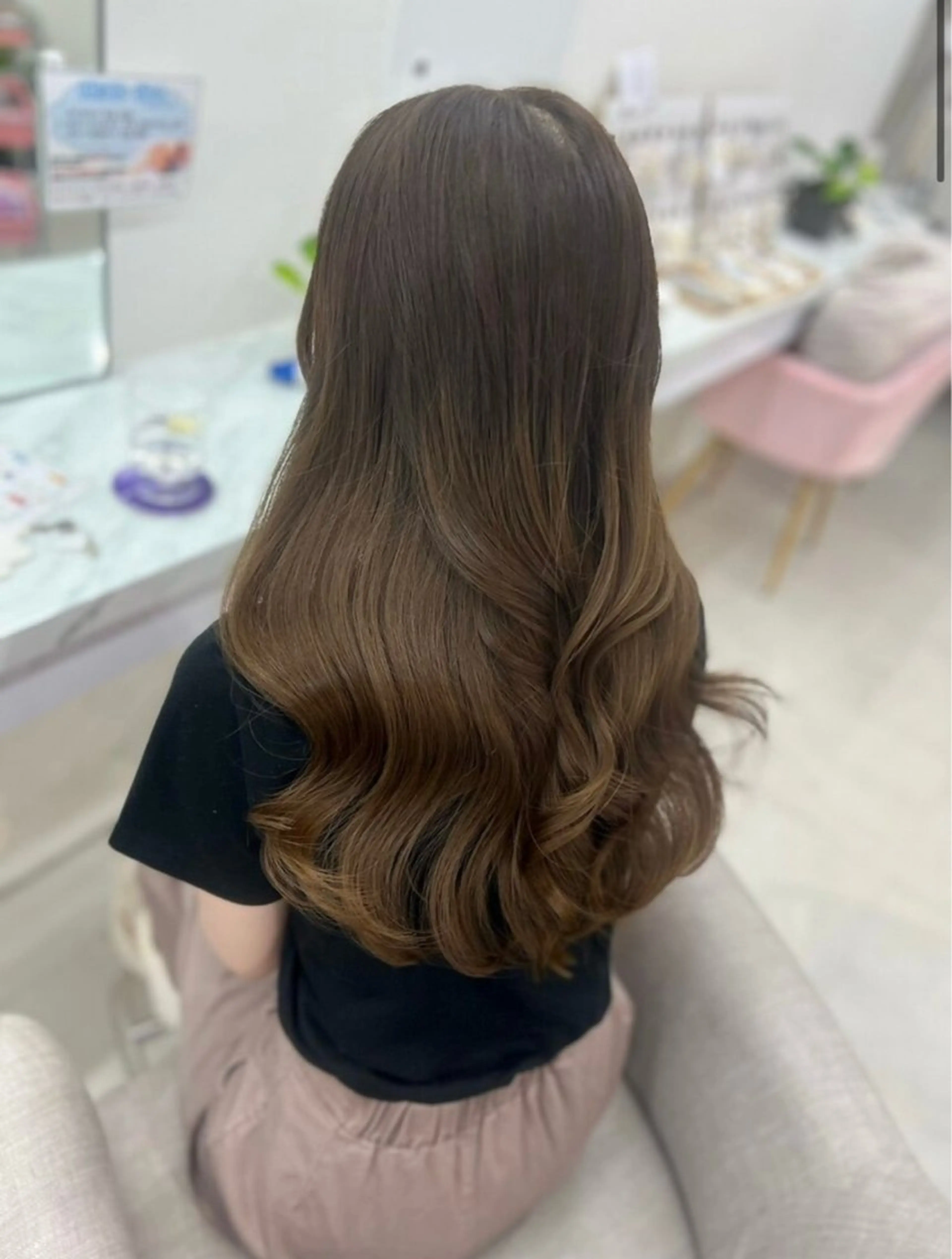 ロング カラー ブリーチ ブラウンカラー グラデーションカラー み なのヘアスタイル