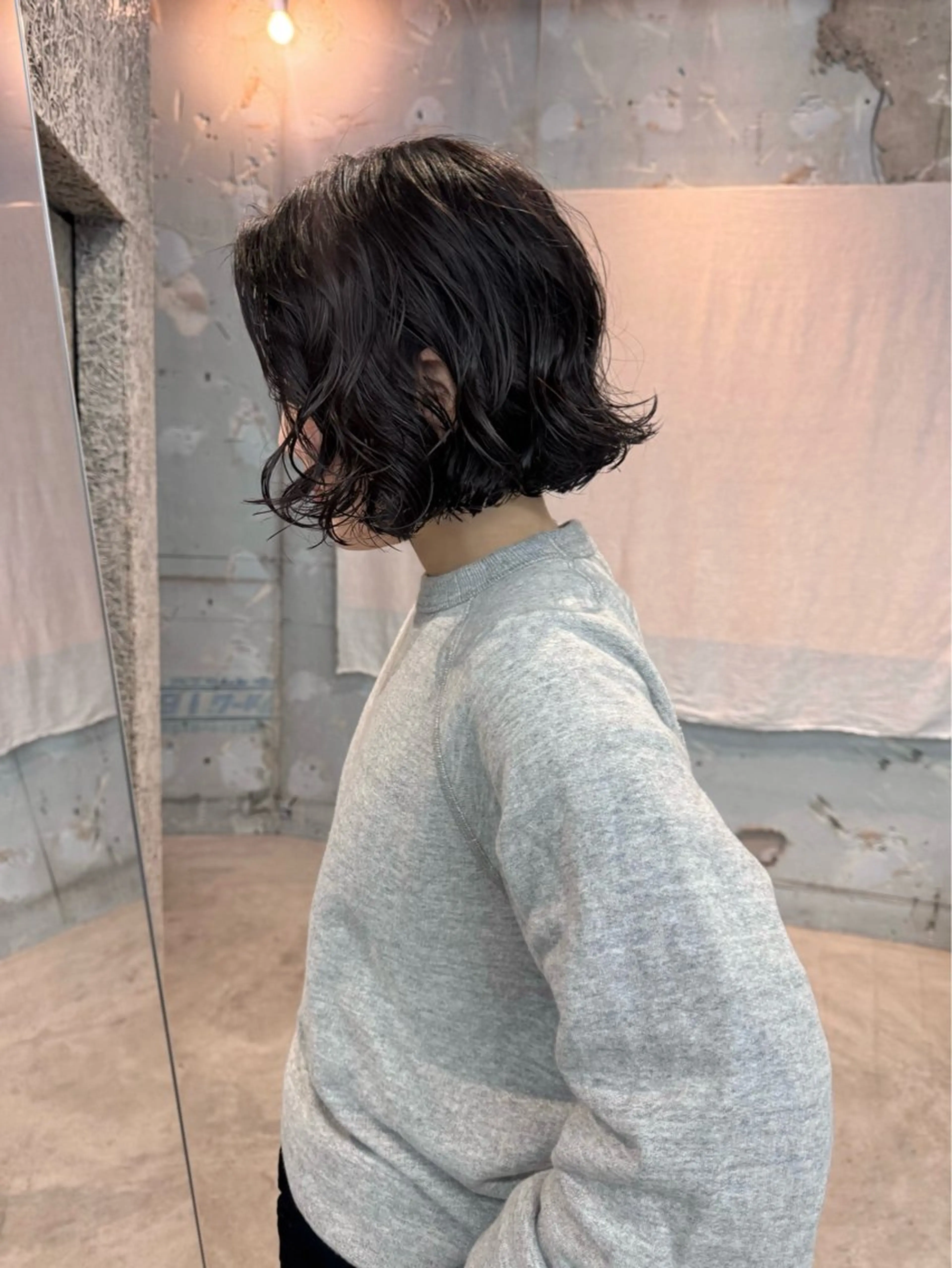 ショート カラー パーマ ボブ トリートメント カット パーマ トリートメント casey mayuのヘアスタイル