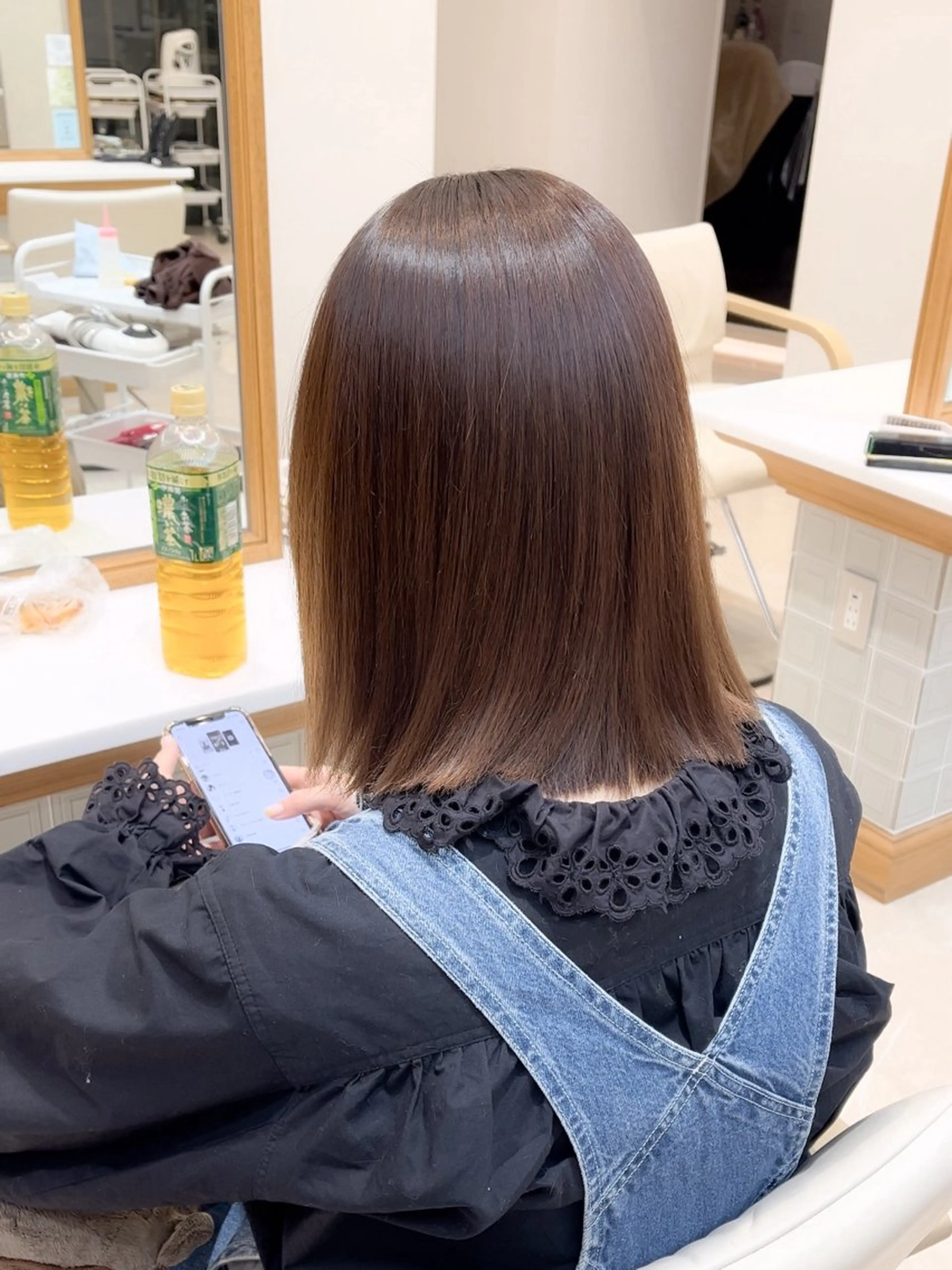 ミディアム 髪質改善 トリートメント 縮毛矯正 ミタニ/髪質改善 /レイヤーカットのヘアスタイル