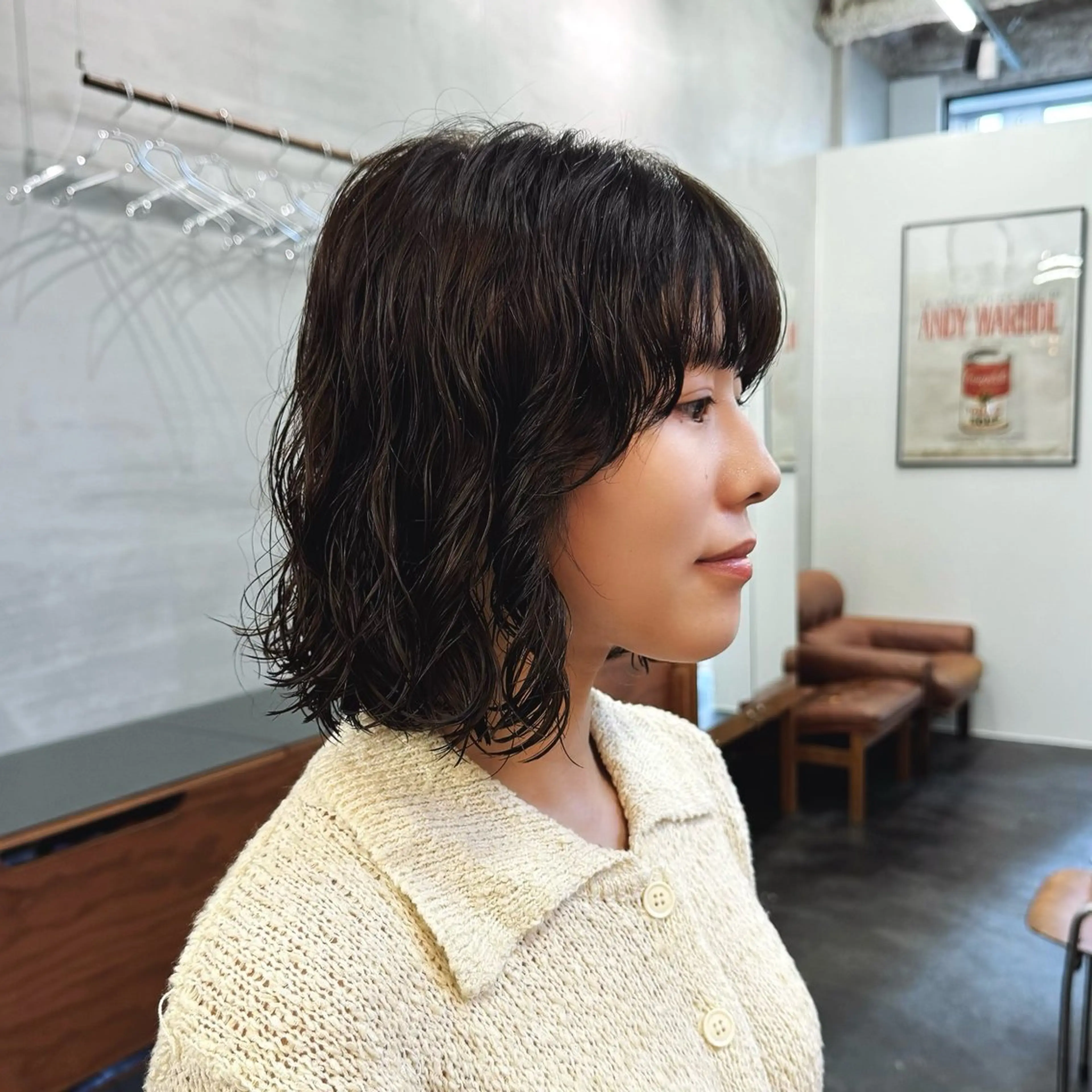 ミディアム パーマ カット パーマ Neelu 日置剛人のヘアスタイル