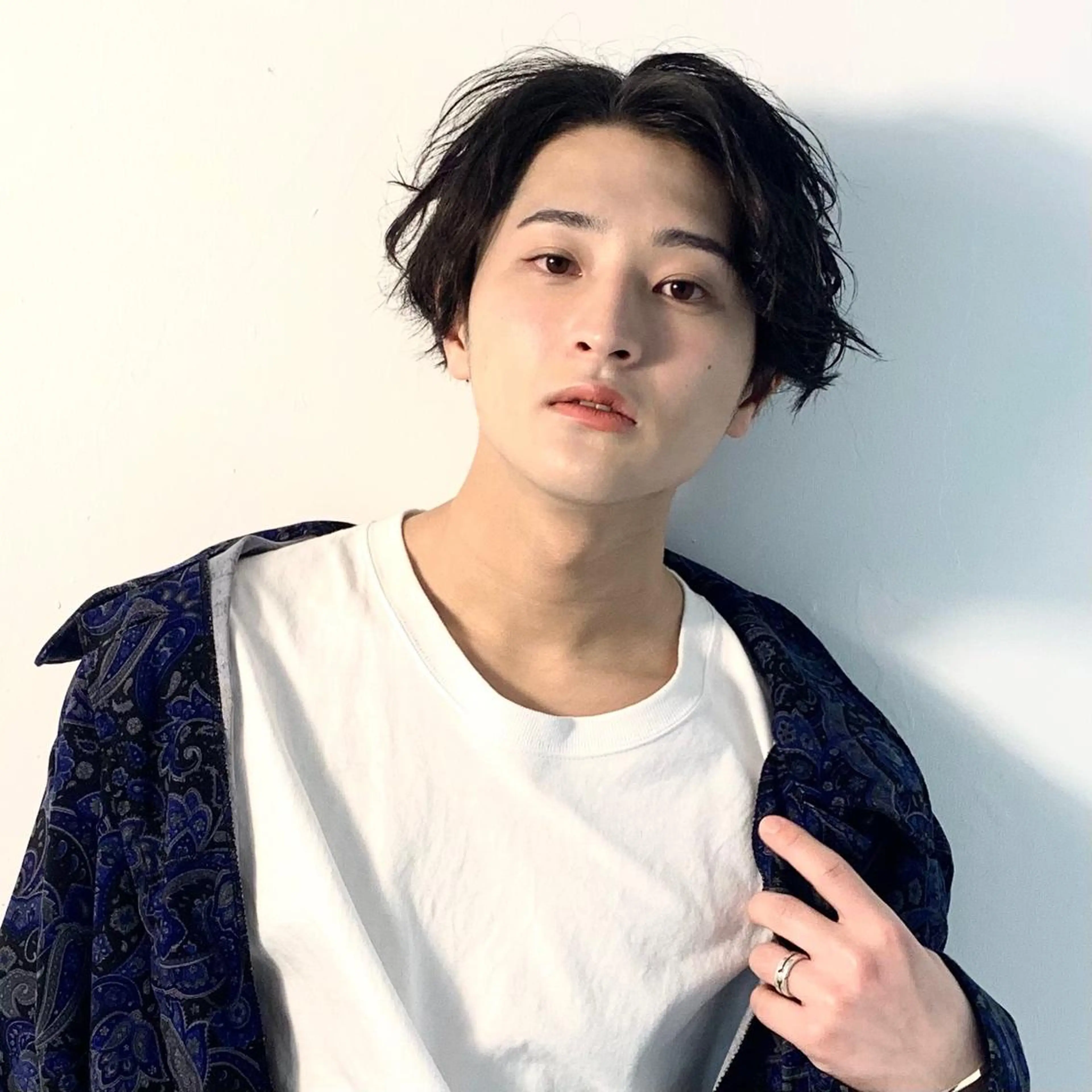 パーマ メンズ センターパート メンズパーマ ツイストスパイラルパーマ スパイラルパーマ 柏メンズカットパーマ NO.1タイチのヘアスタイル