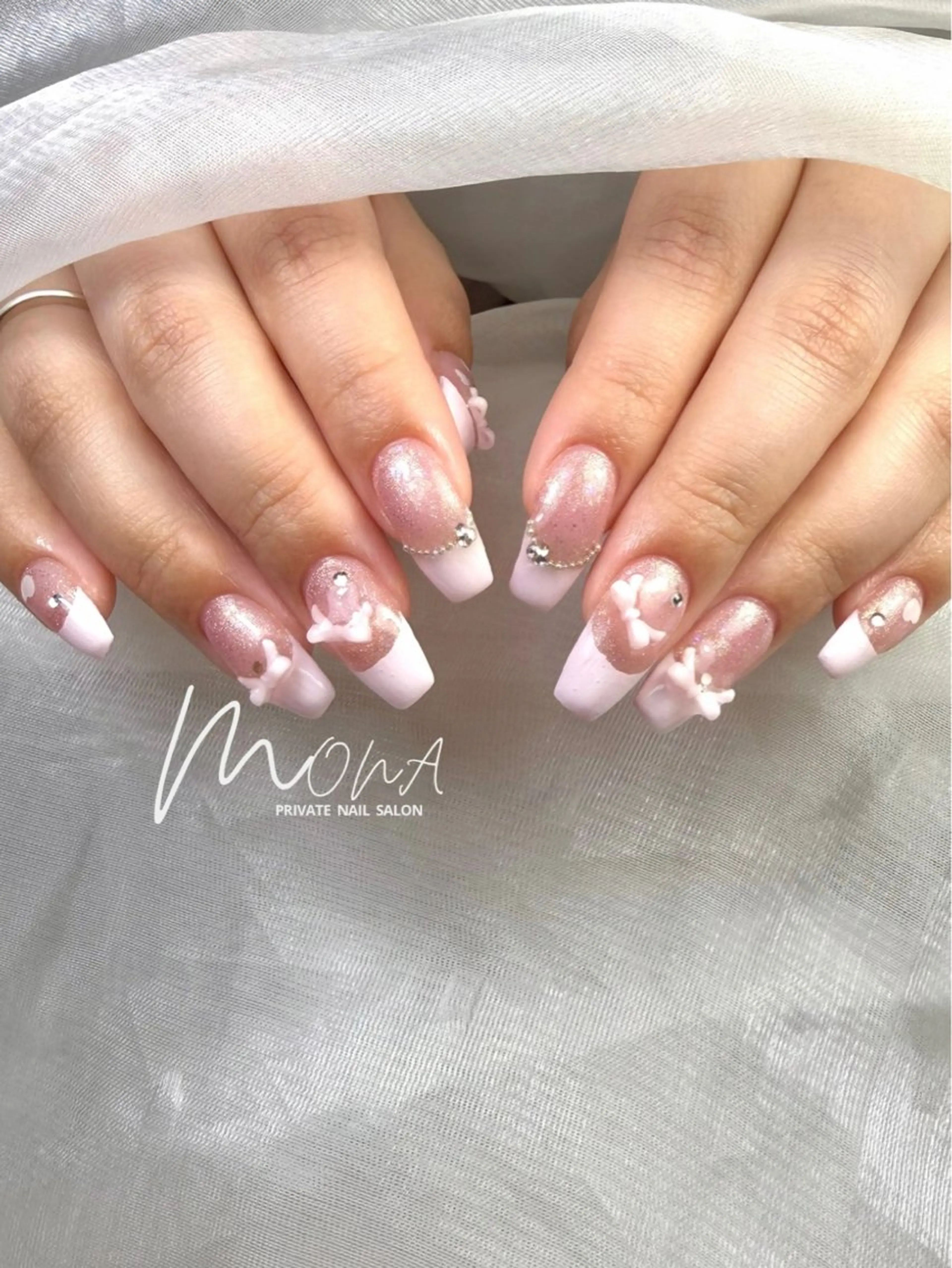 ネイル フレンチネイル パステルネイル ハンドネイル Nailsalon MONA.のネイルデザイン