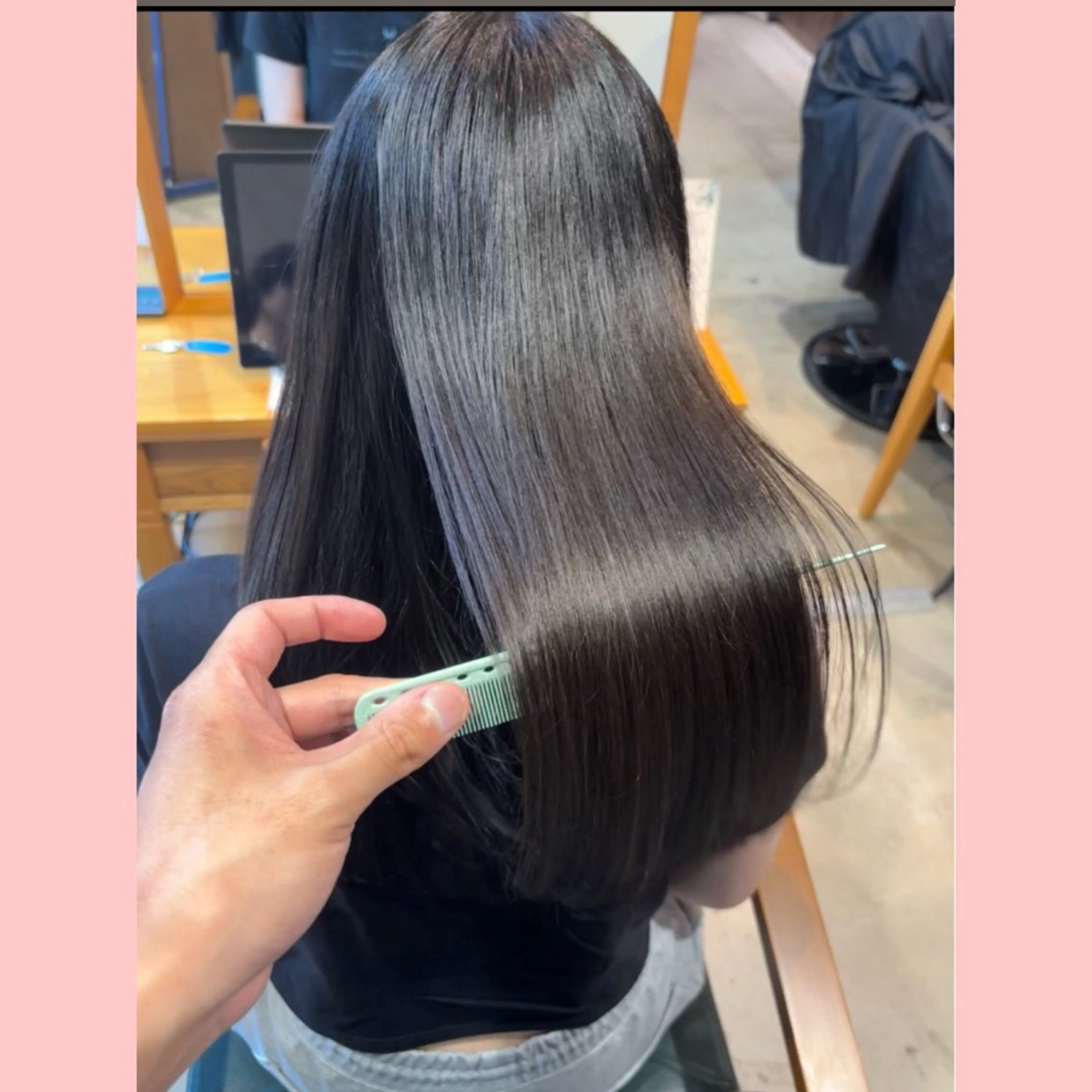 ロング 髪質改善ストレート 笹沼陸矢のヘアスタイル