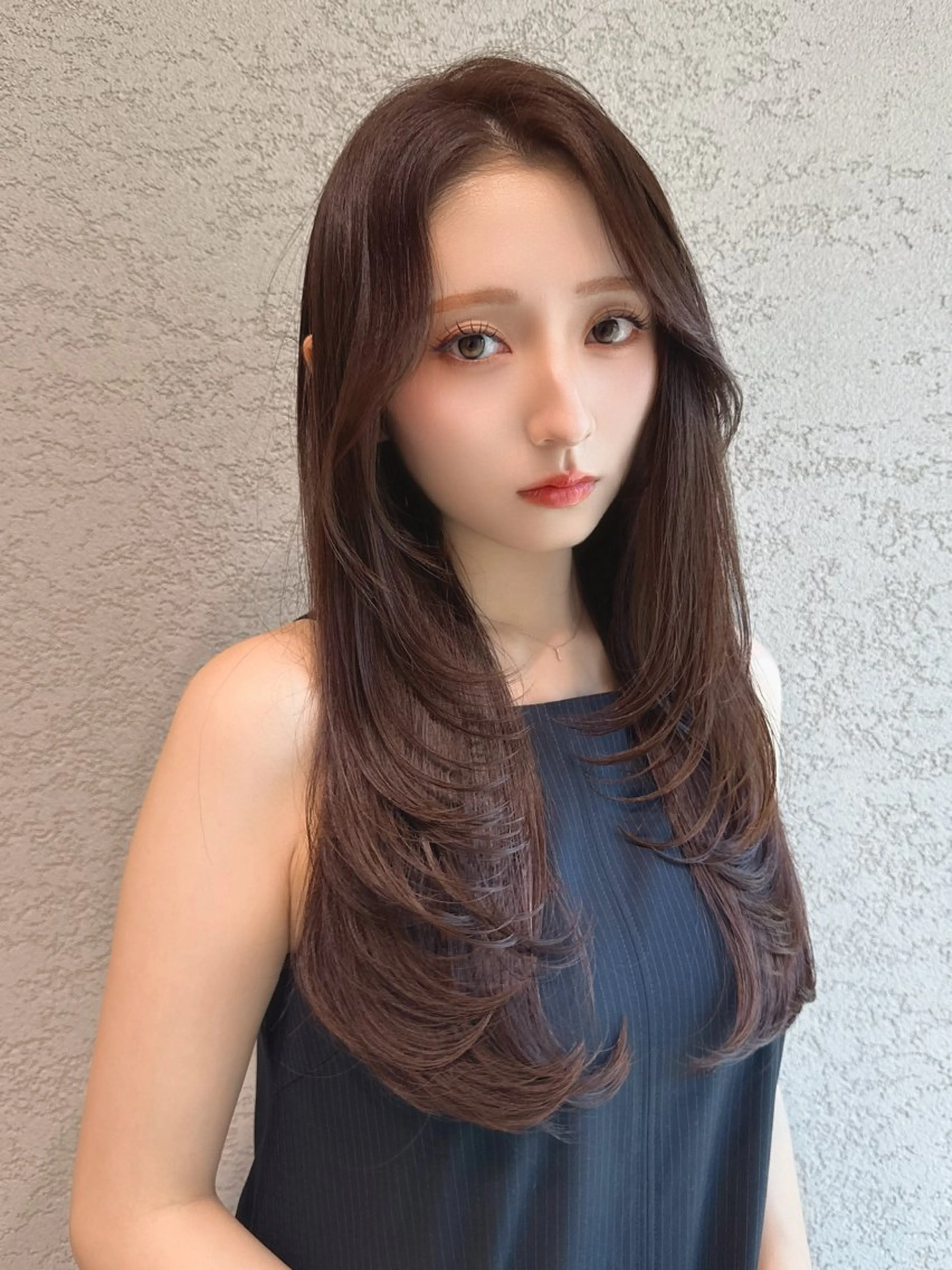 ロング カラー カット ヘアカラー トリートメント レイヤーカット/ 顔周り 五島巨幹のヘアスタイル