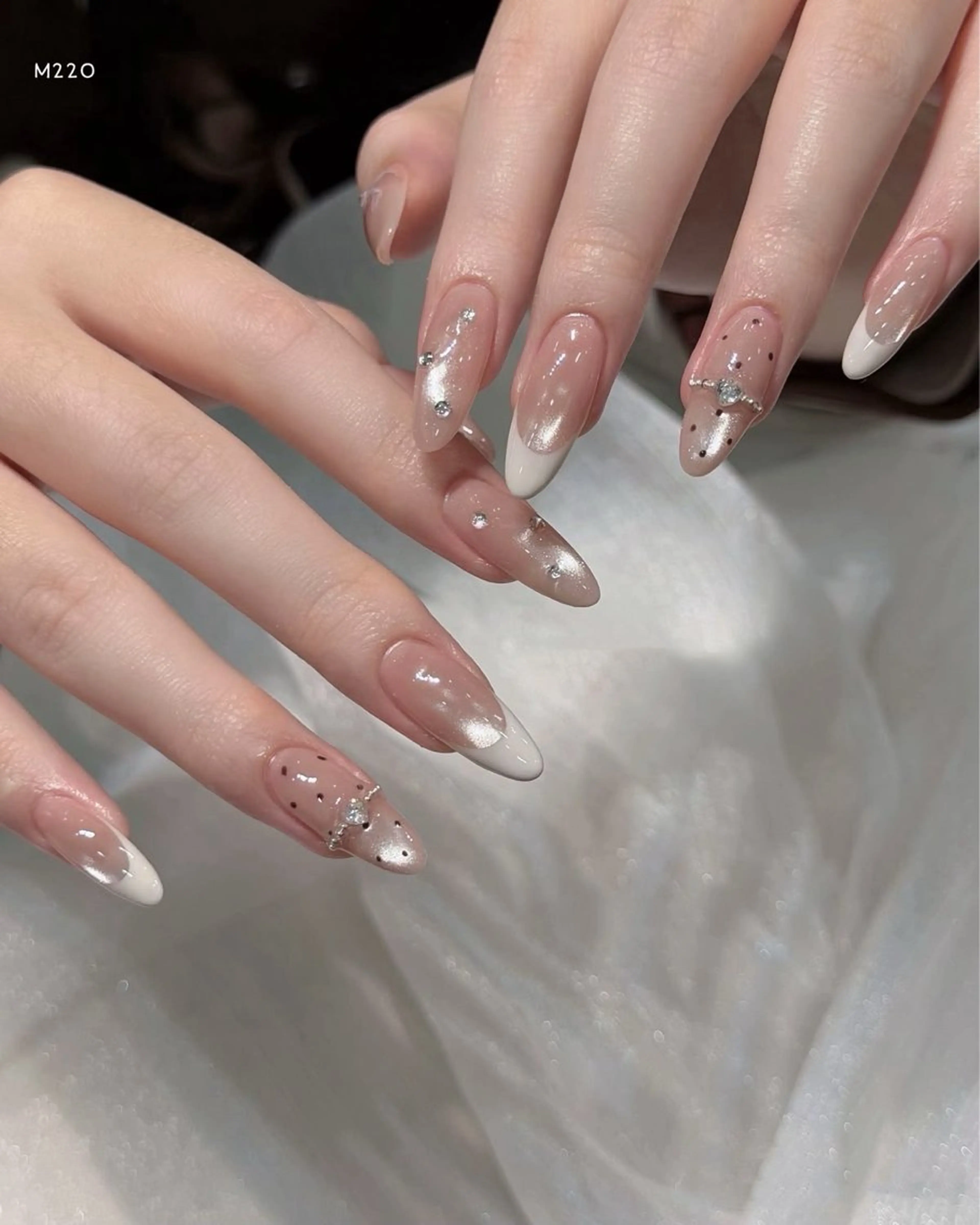 ネイル フレンチネイル マグネットネイル Anchan Nailのネイルデザイン