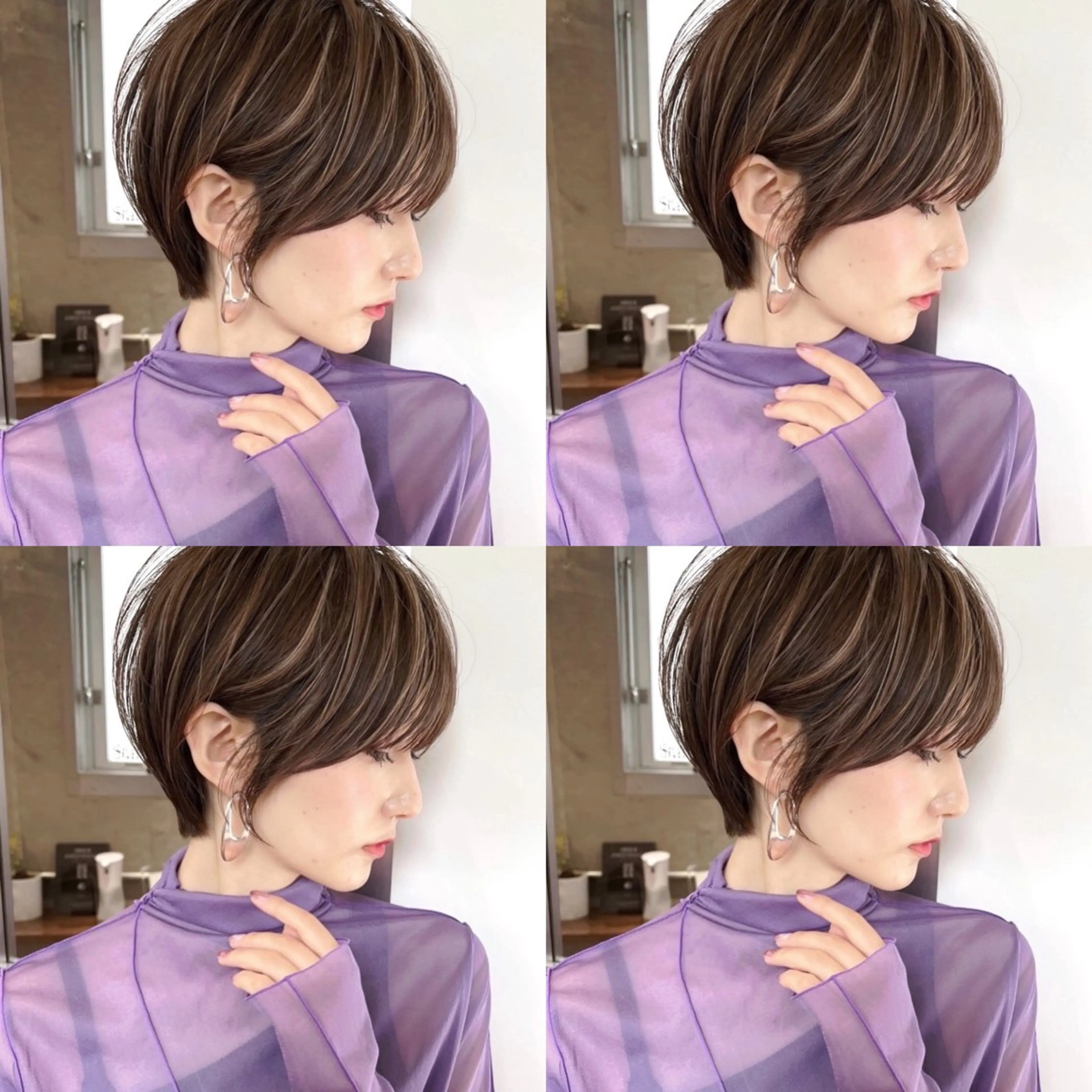 ショート カラー バレイヤージュ ベージュカラー ブリーチ ケアブリーチ ダブルカラー ご予約 宜しくお願いします！のヘアスタイル