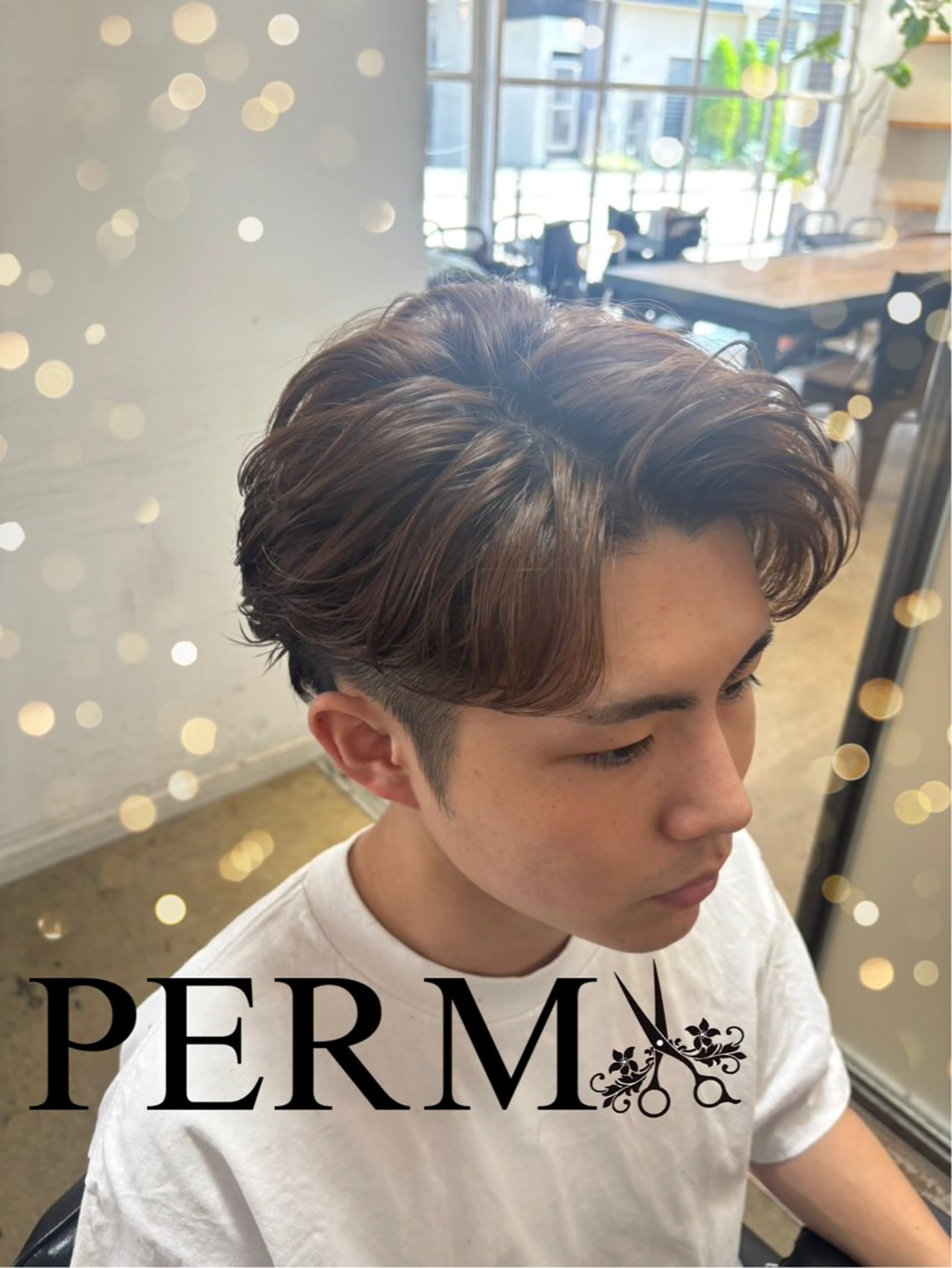 パーマ メンズ センターパート パーマ ♡YU KI♡のヘアスタイル