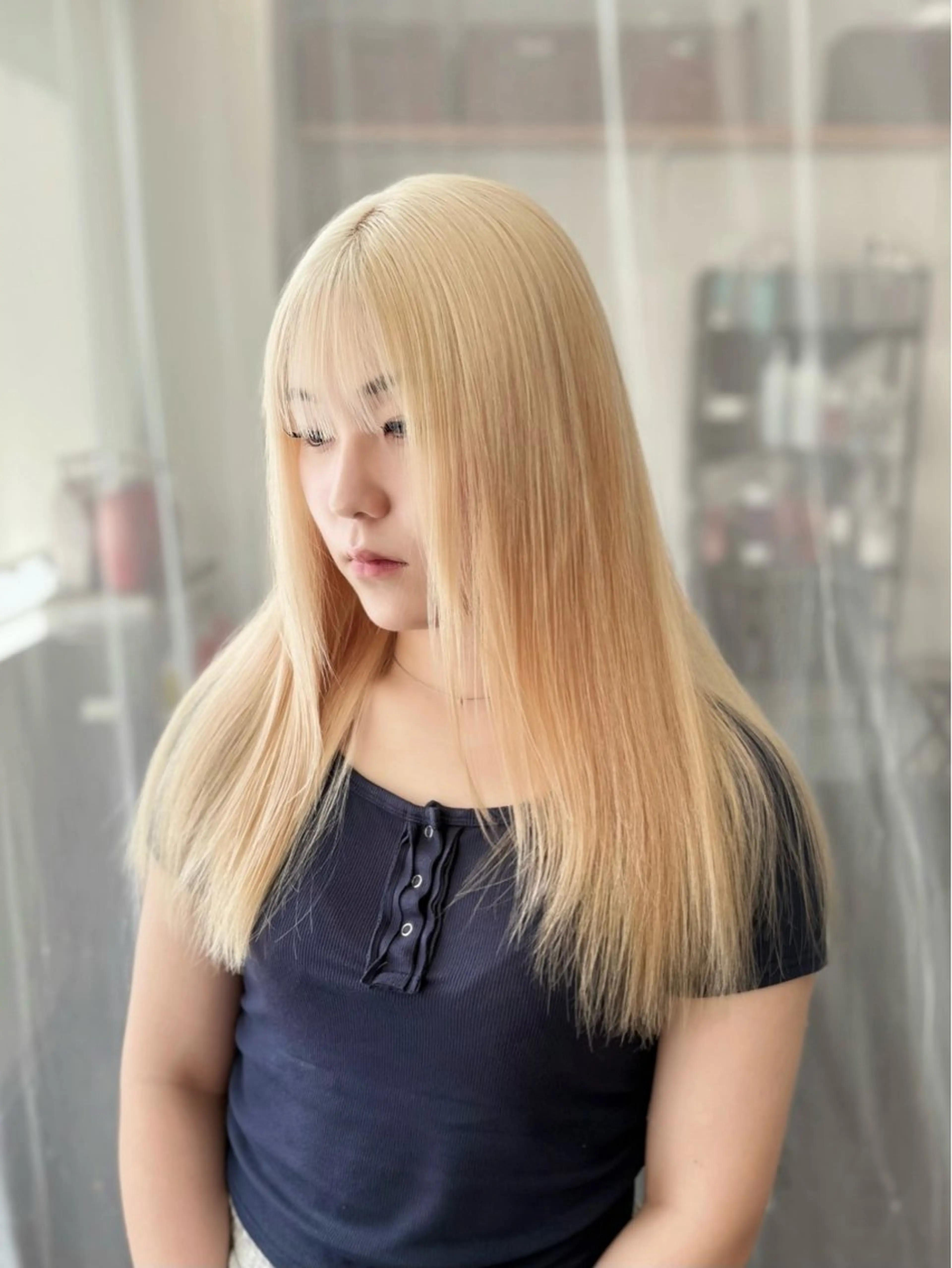 ロング カラー ヘアカラー トリートメント GaKu/ハイトーン /ブリーチ/レイヤーのヘアスタイル