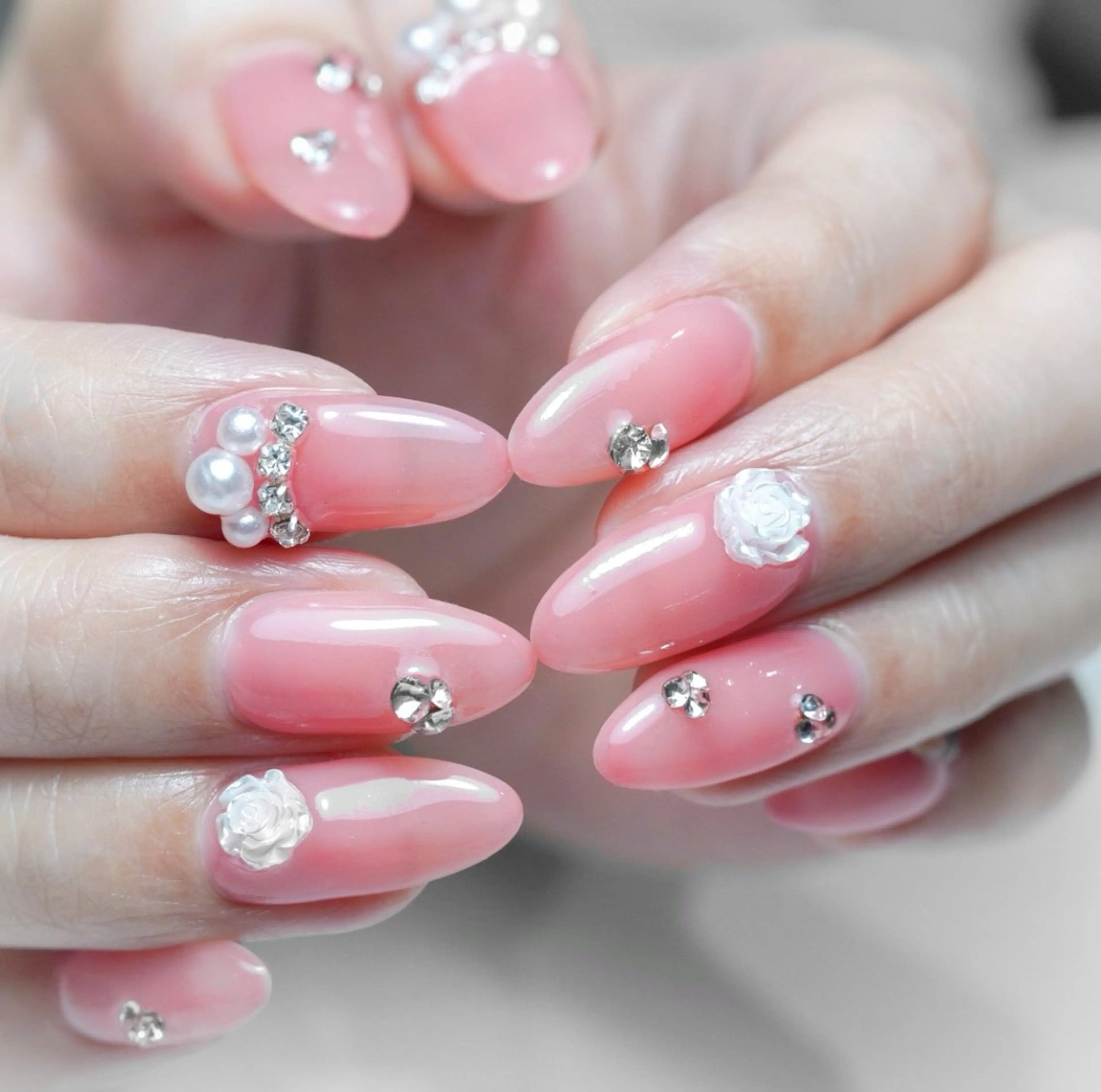 セミロング ハンドネイル Re nailのネイルデザイン