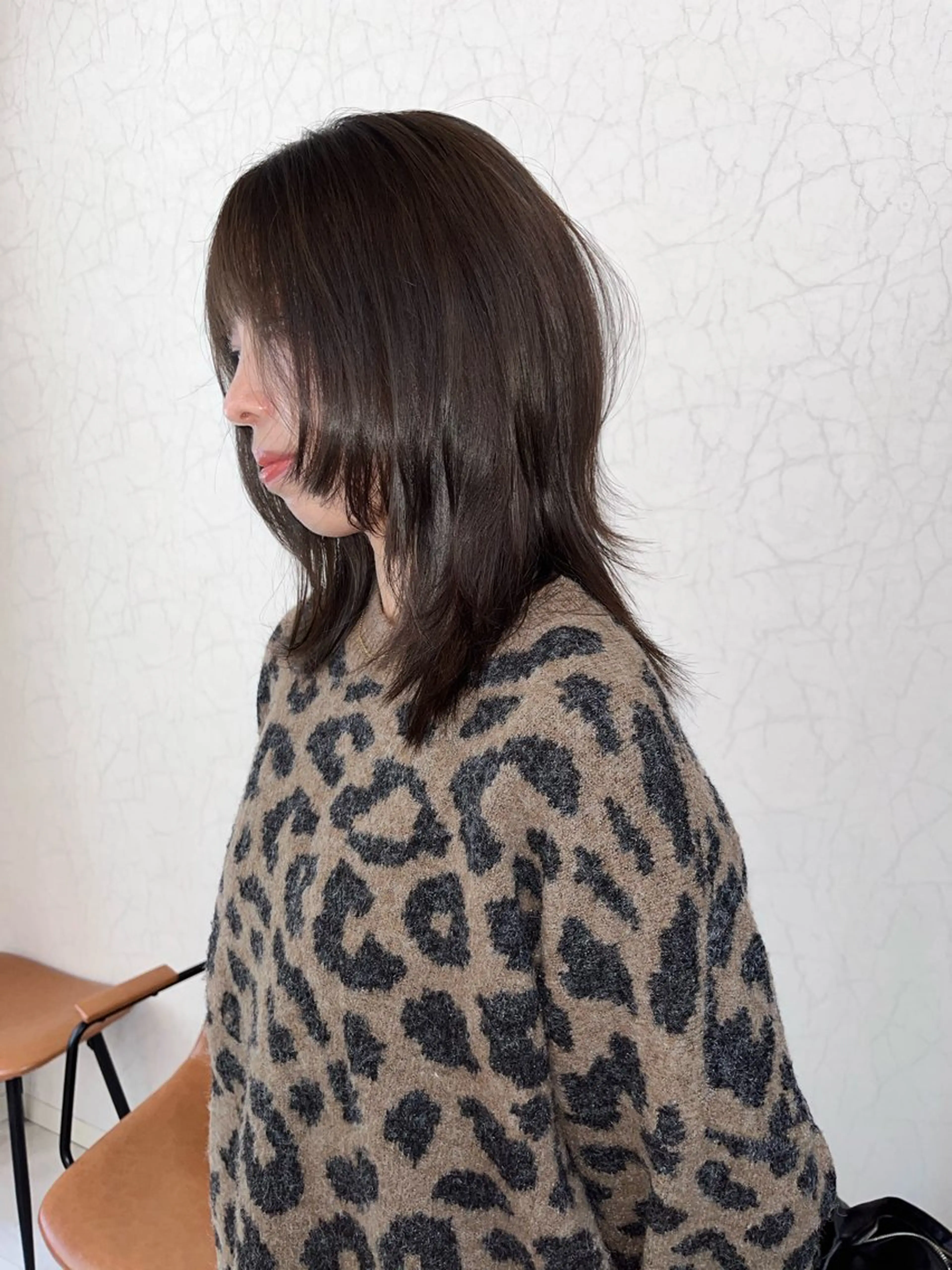 ミディアム ハッシュカット カット ヘアカラー niko RINKAのヘアスタイル