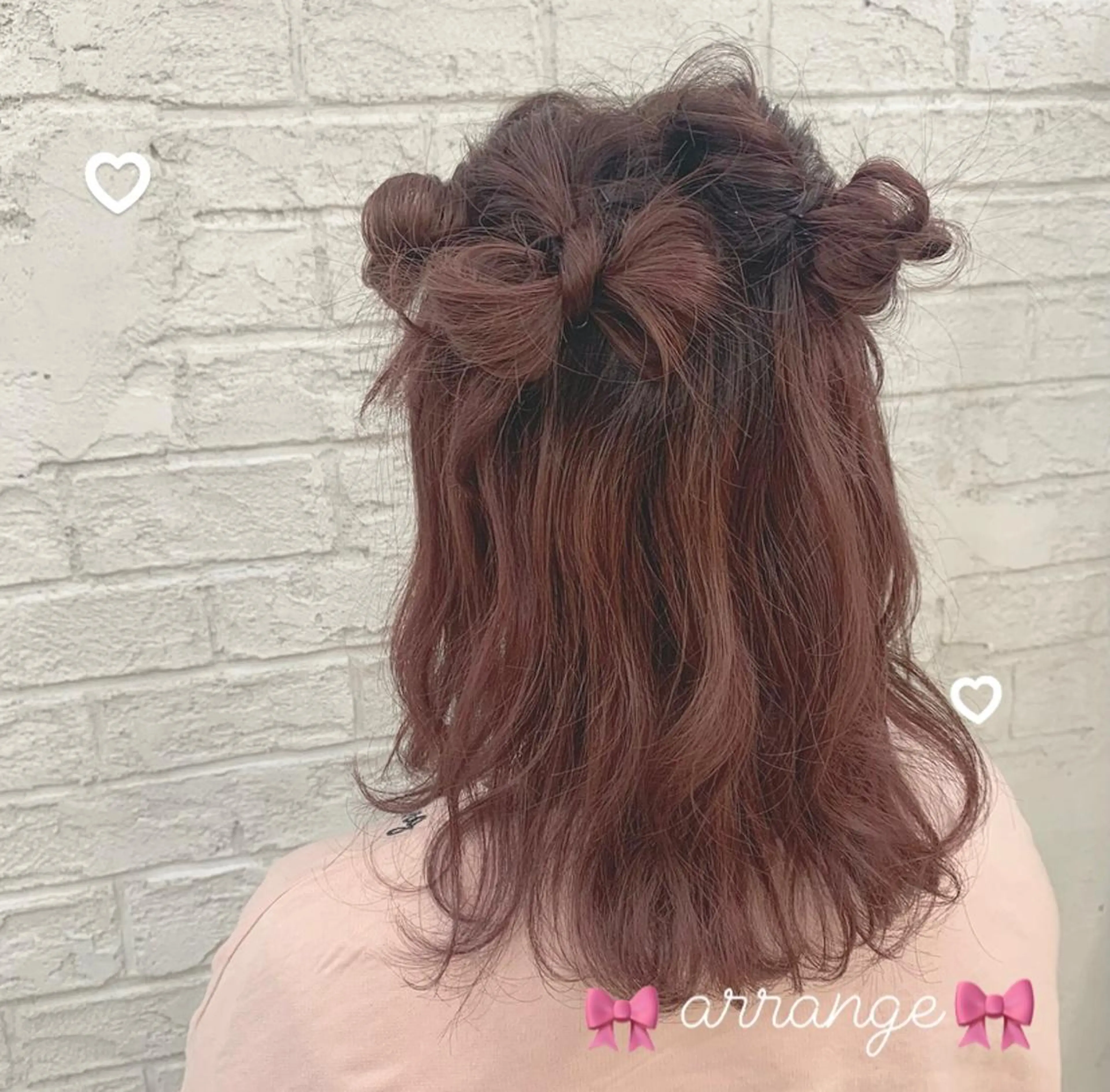 セミロング ヘアアレンジ 💗モテガーリー💗 rumi♡のヘアスタイル