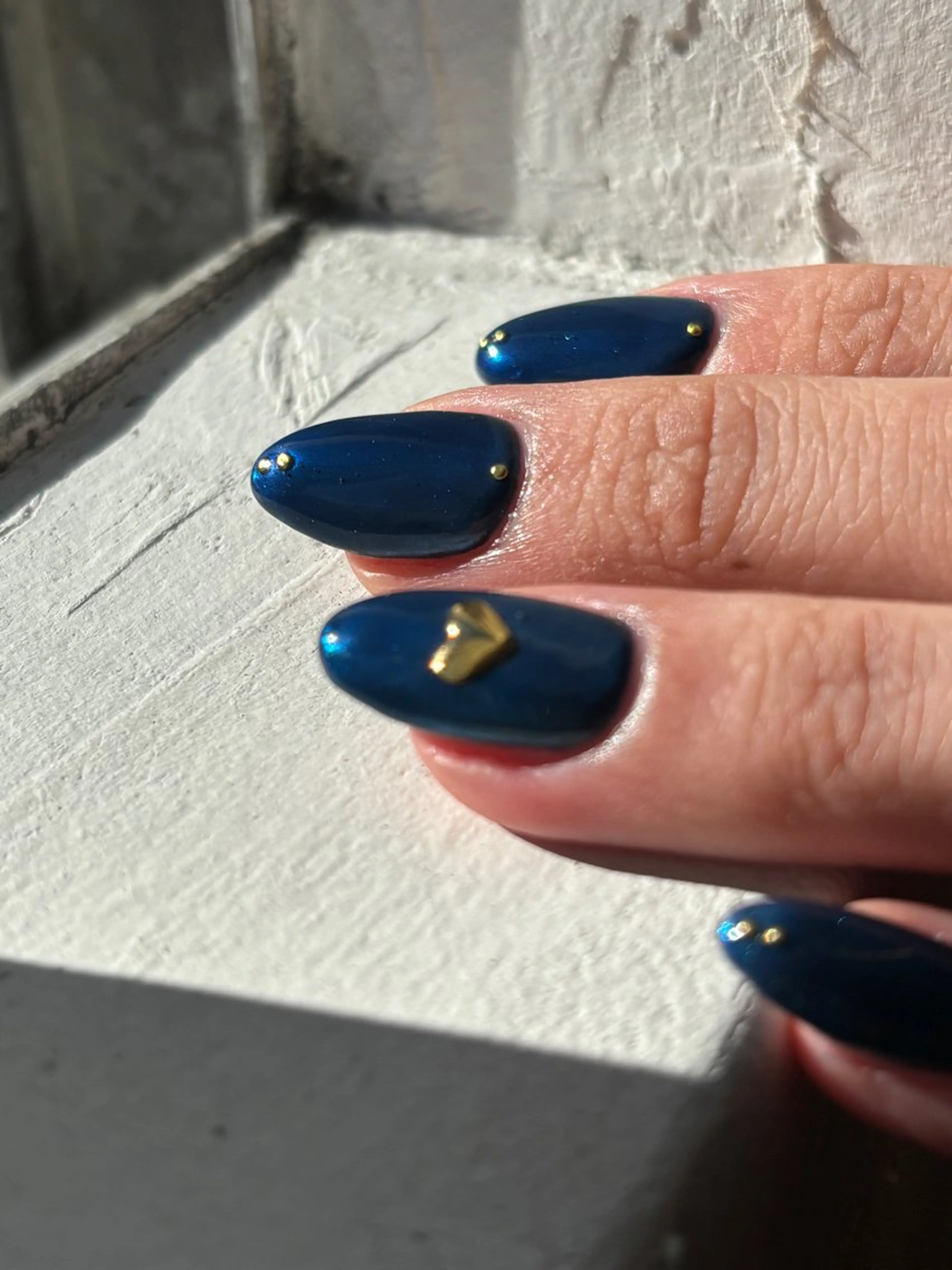 ネイル ネイビー ハンドネイル sister mohawk所属・chika / nailのネイルデザイン