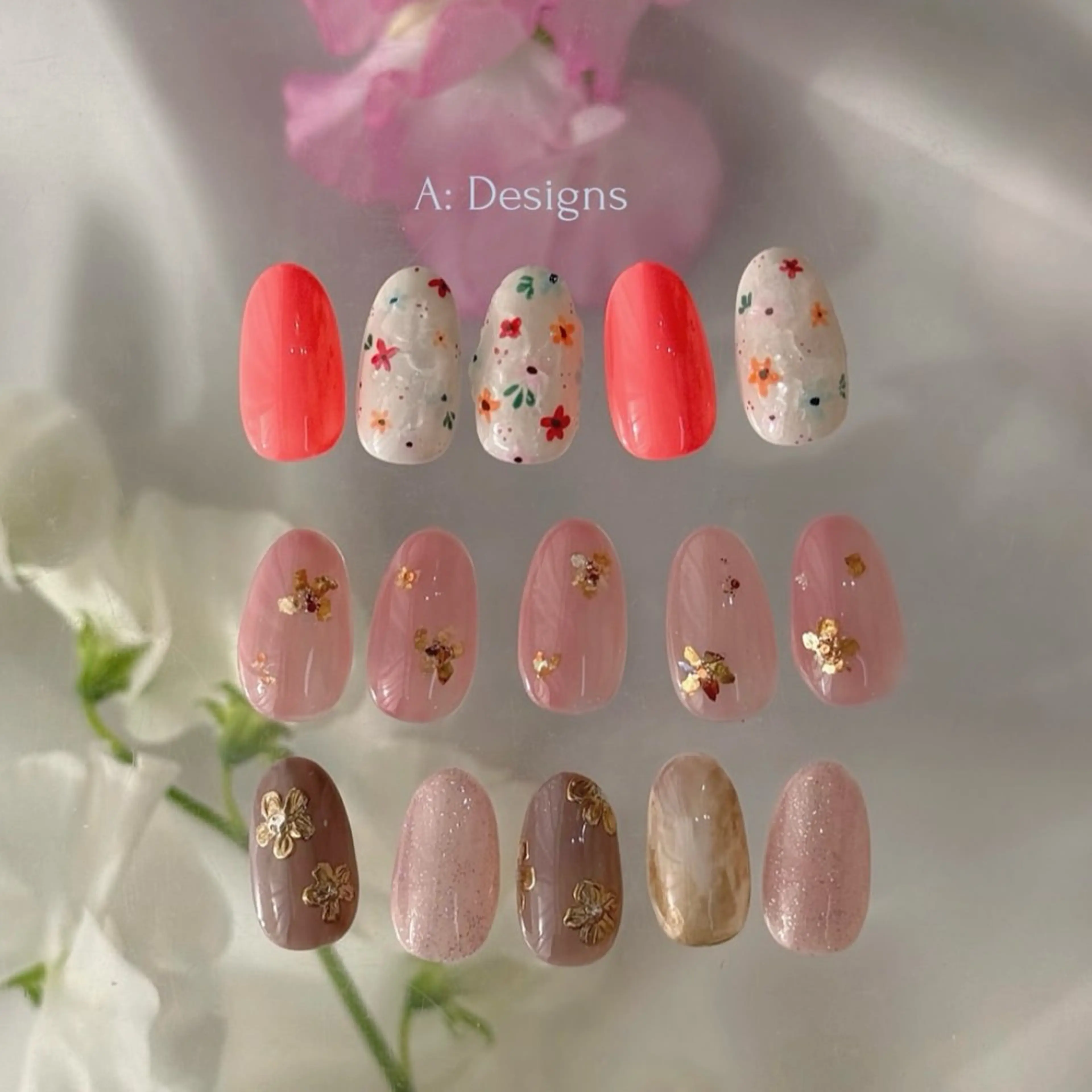 ネイル 春ネイル ハンドネイル Momoka ネイリスト福岡/薬院のネイルデザイン